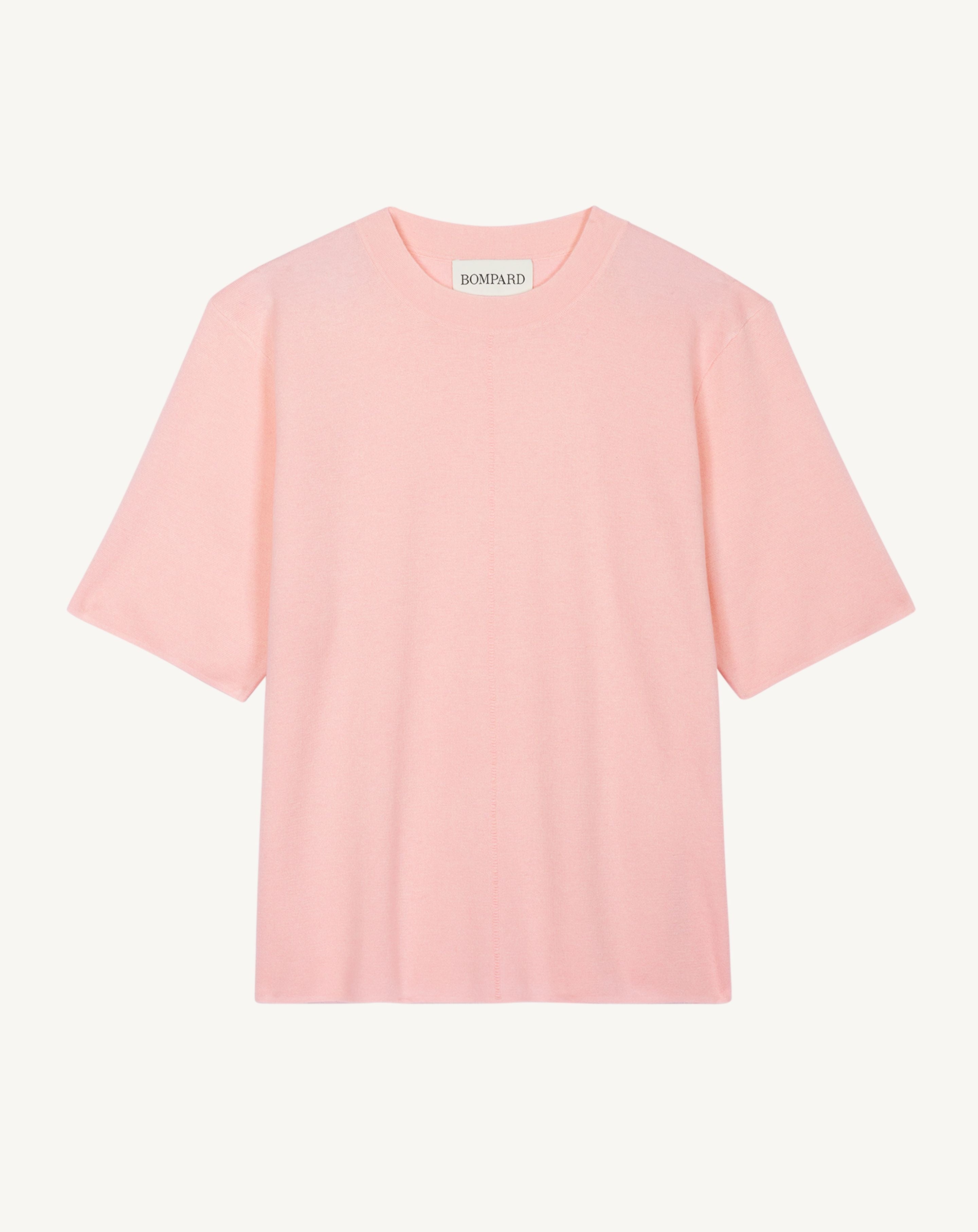 T-Shirt ample minimaliste-SAKURA-70% coton 30% cachemire