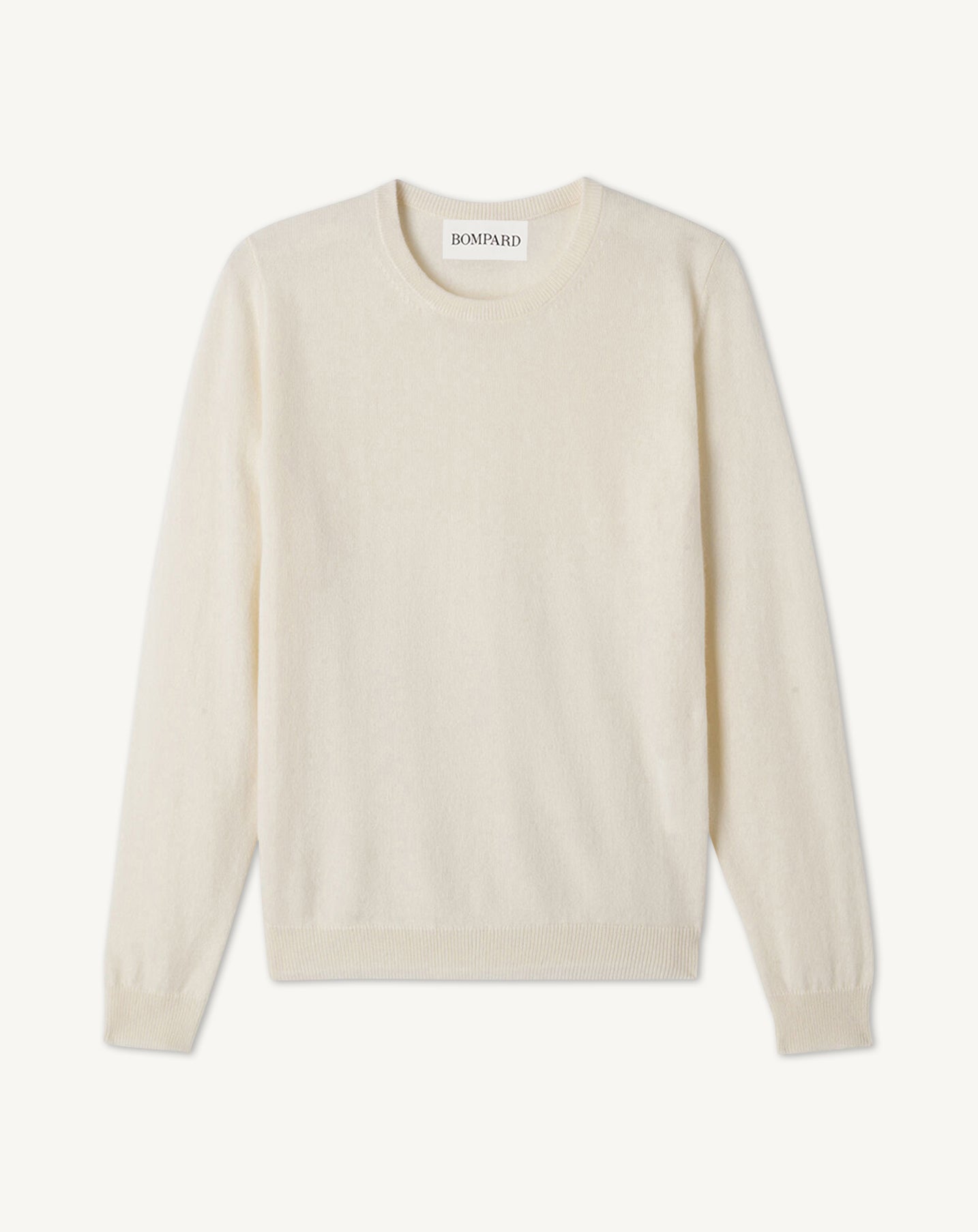 Pull col rond classique-NATUREL-100% CACHEMIRE