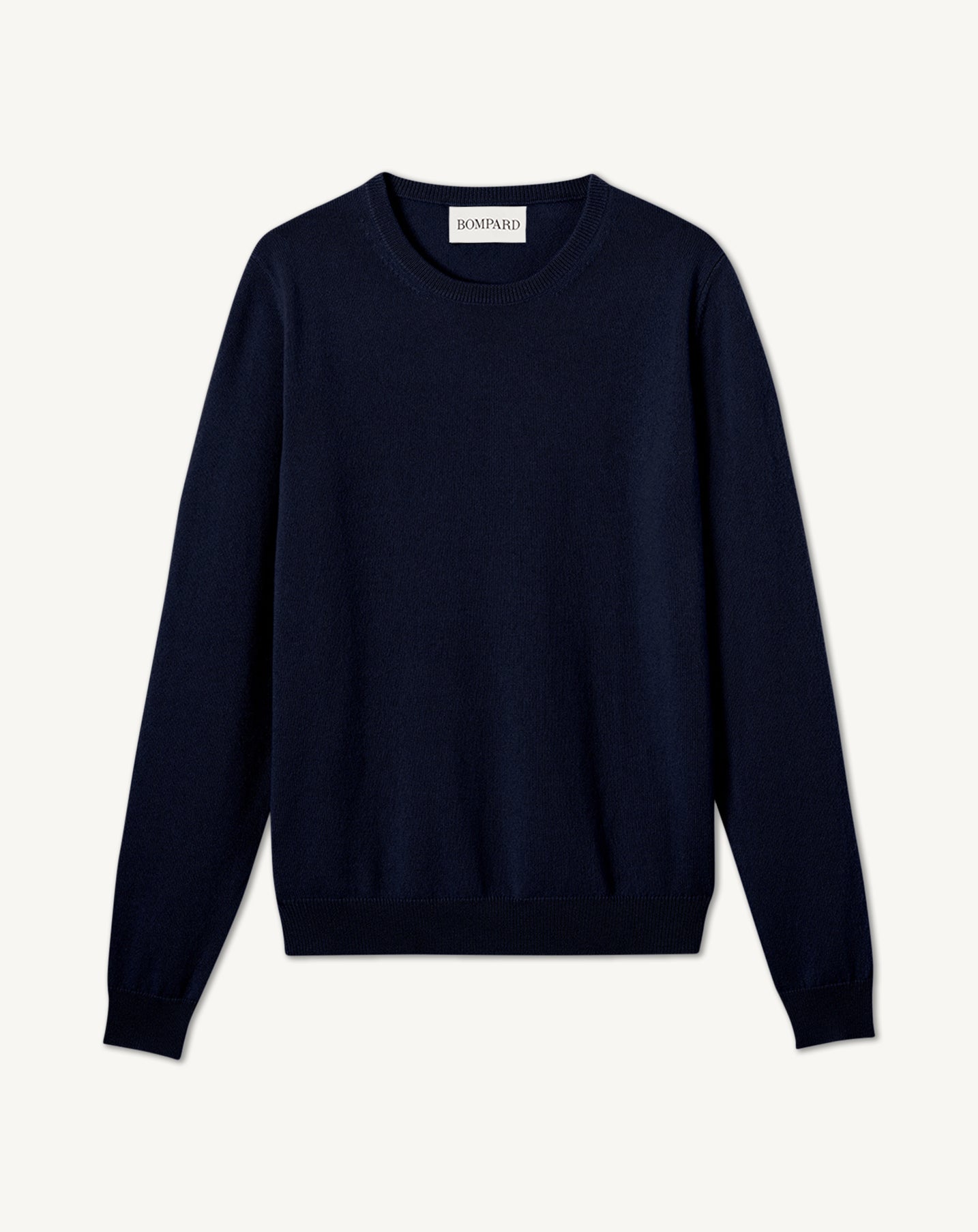 Pull col rond classique-MARINE-100% CACHEMIRE