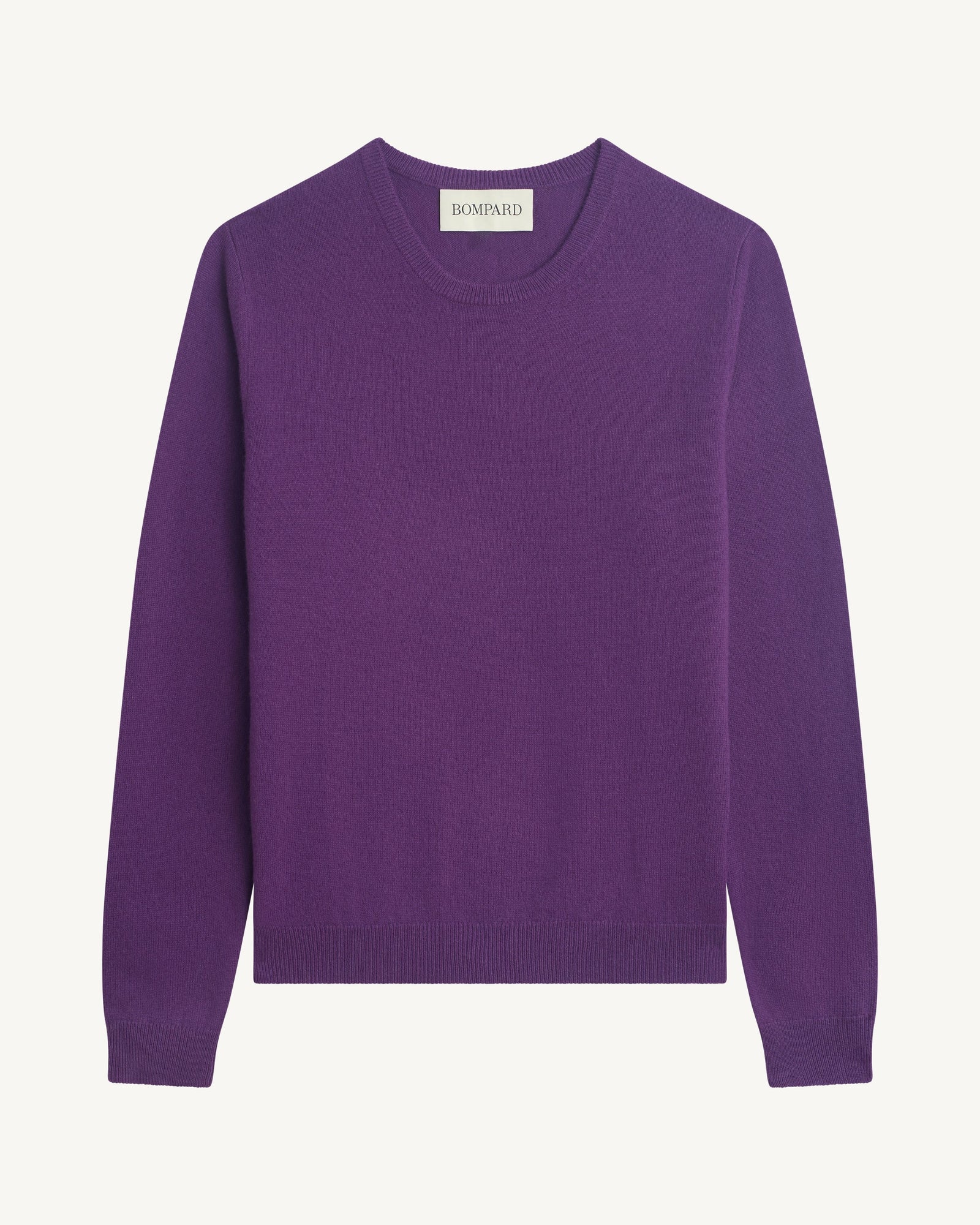Pull col rond classique-CYCLAMEN-100% cachemire