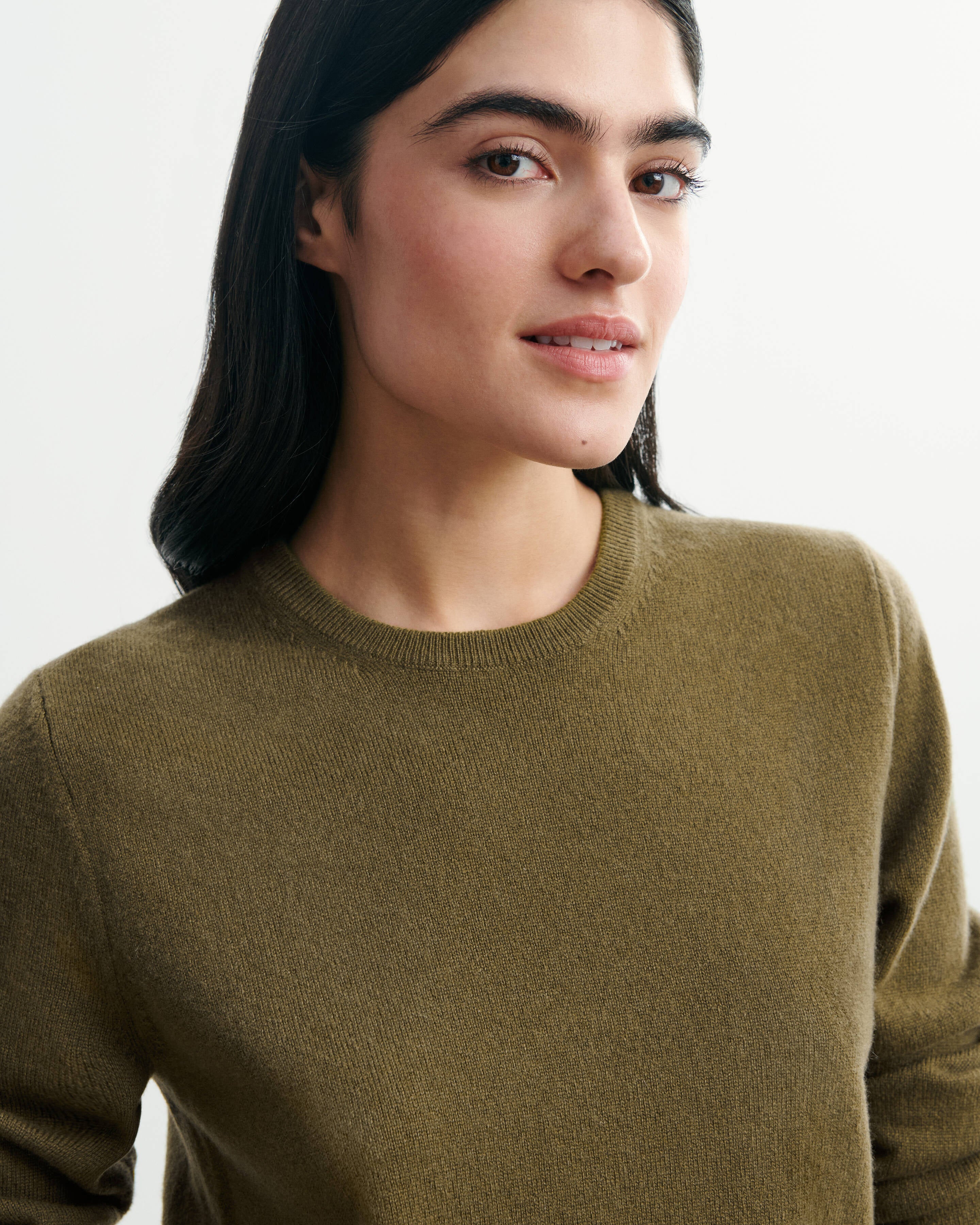 Pull col rond classique-BRONZE-100% cachemire