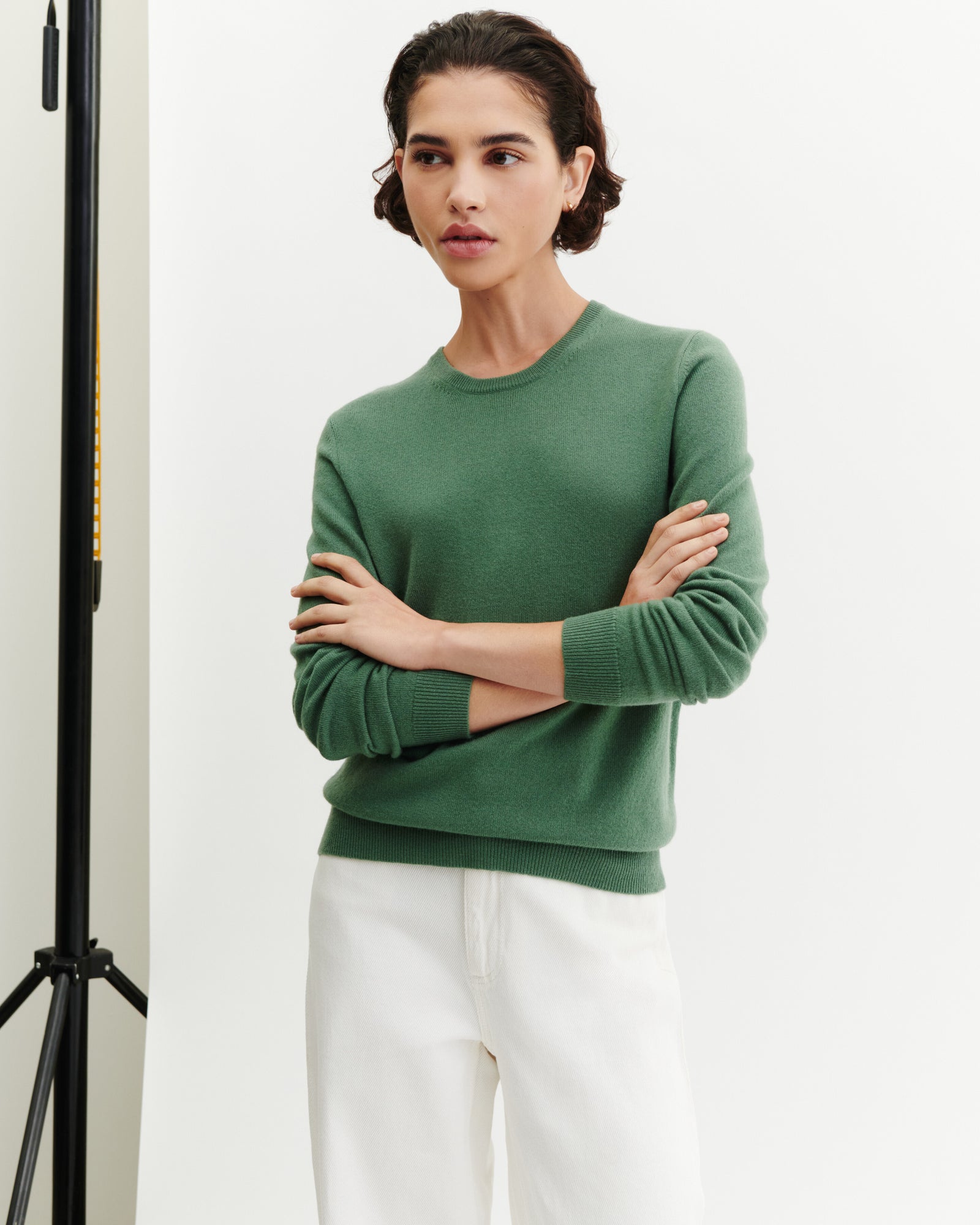 Pull col rond classique-JADE-100% cachemire