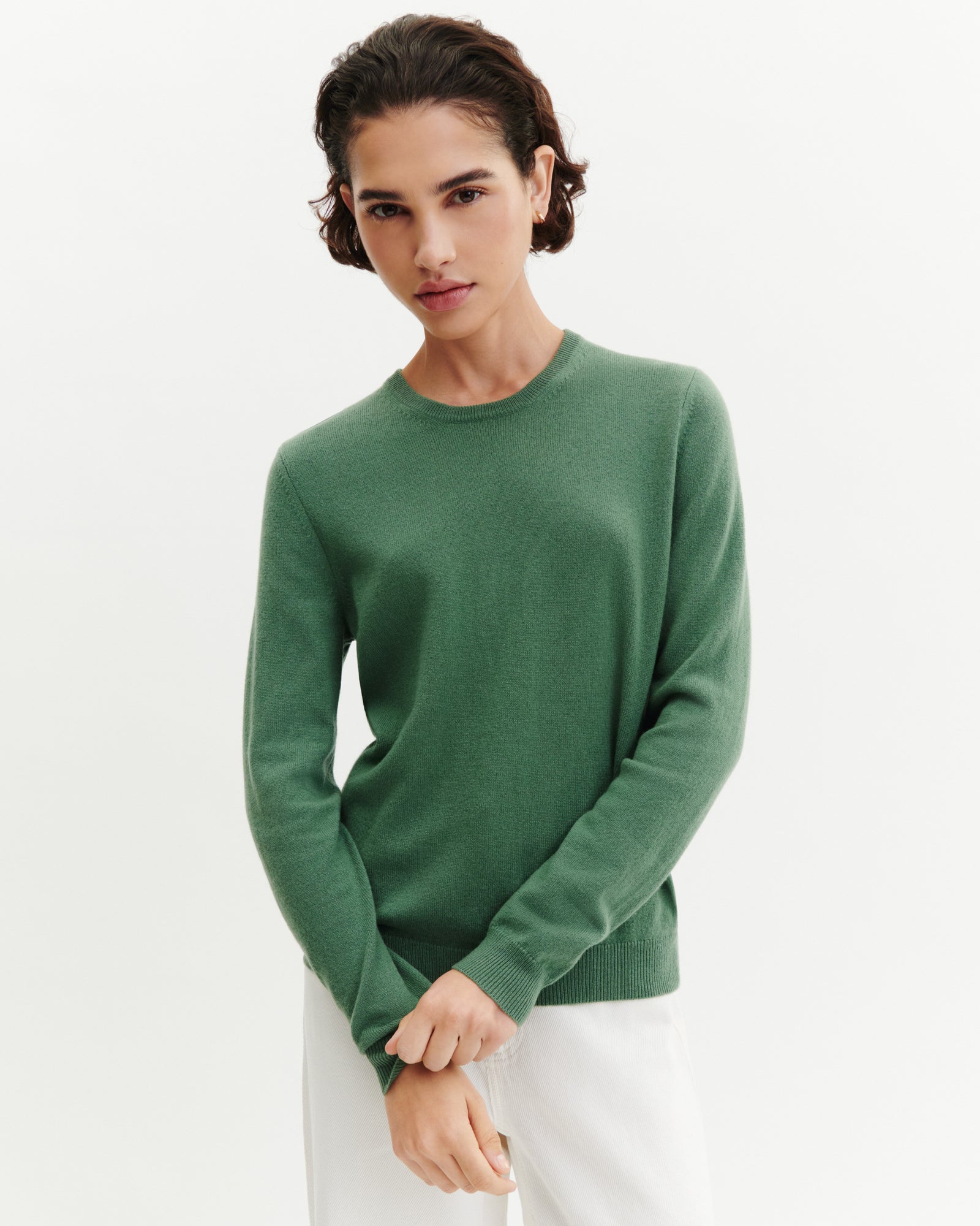 Pull col rond classique-JADE-100% cachemire