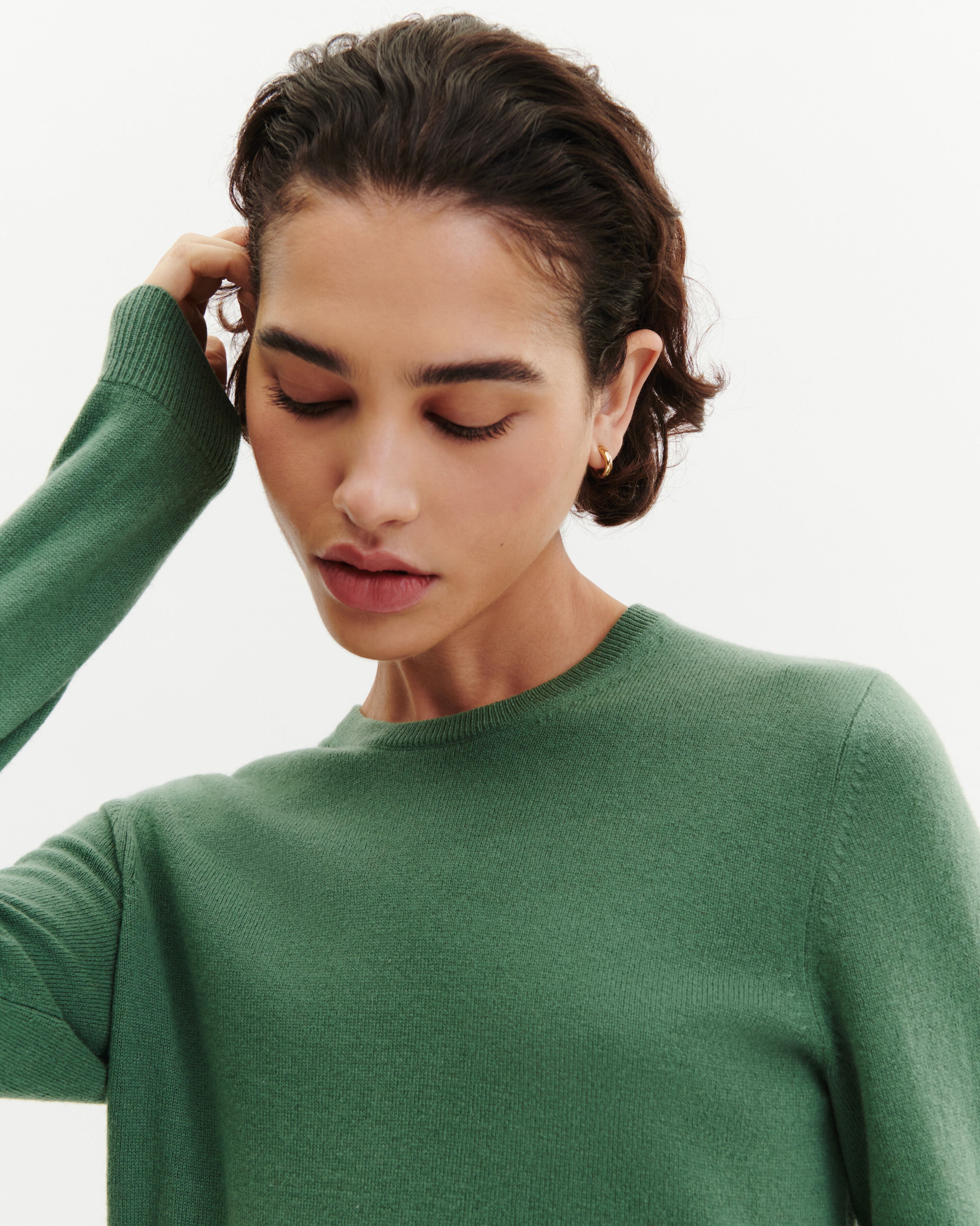 Pull col rond classique-JADE-100% cachemire