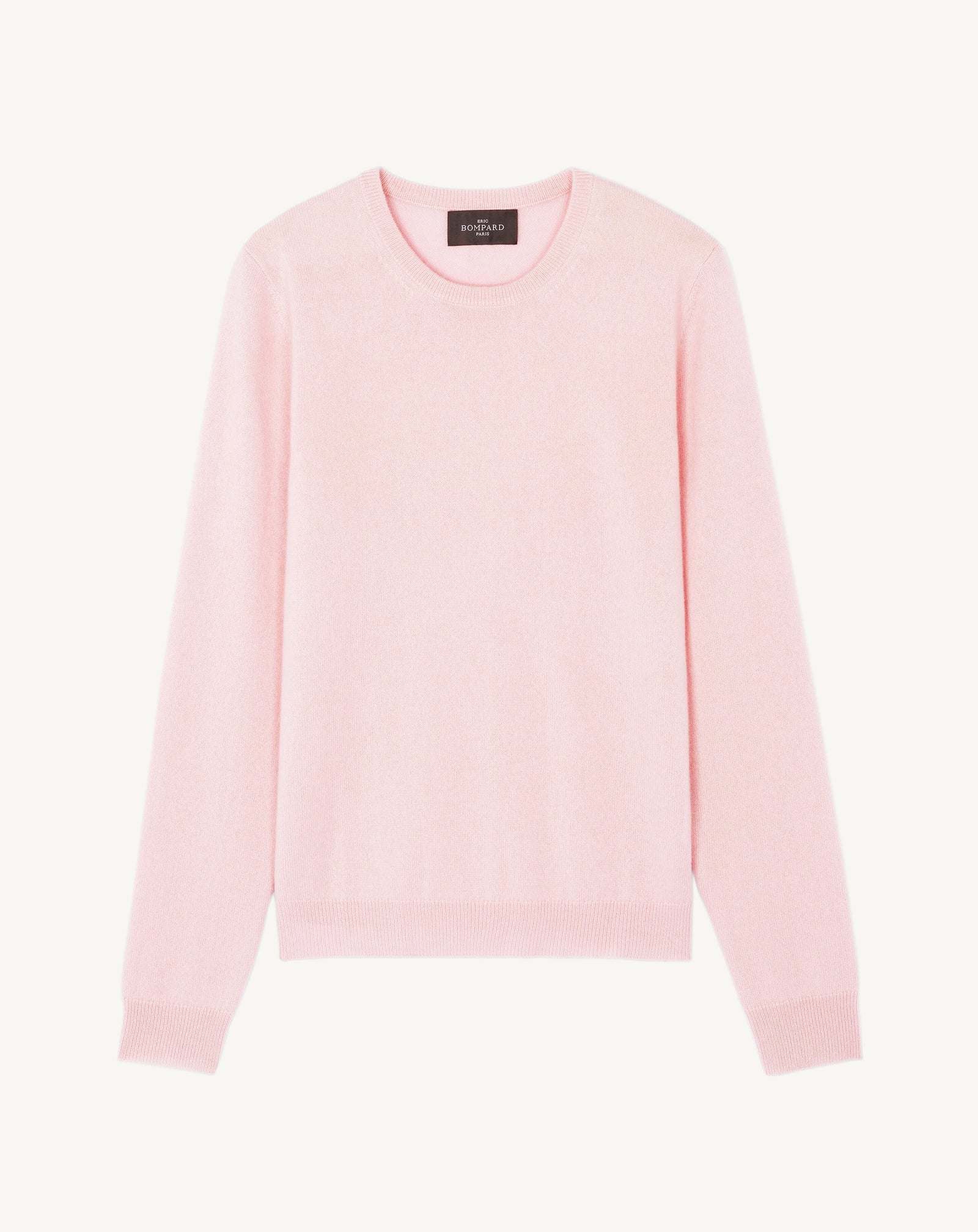 Pull col rond classique-CERISIER-100% cachemire