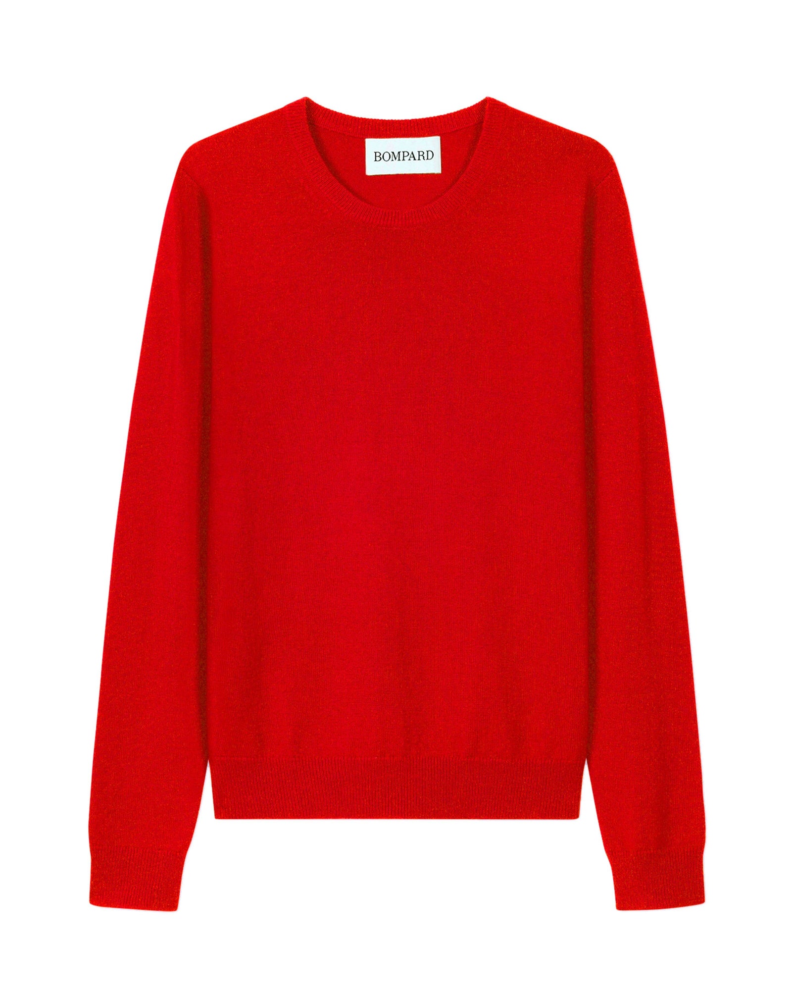 Pull col rond classique-ROUGE QUARANTE-100% cachemire