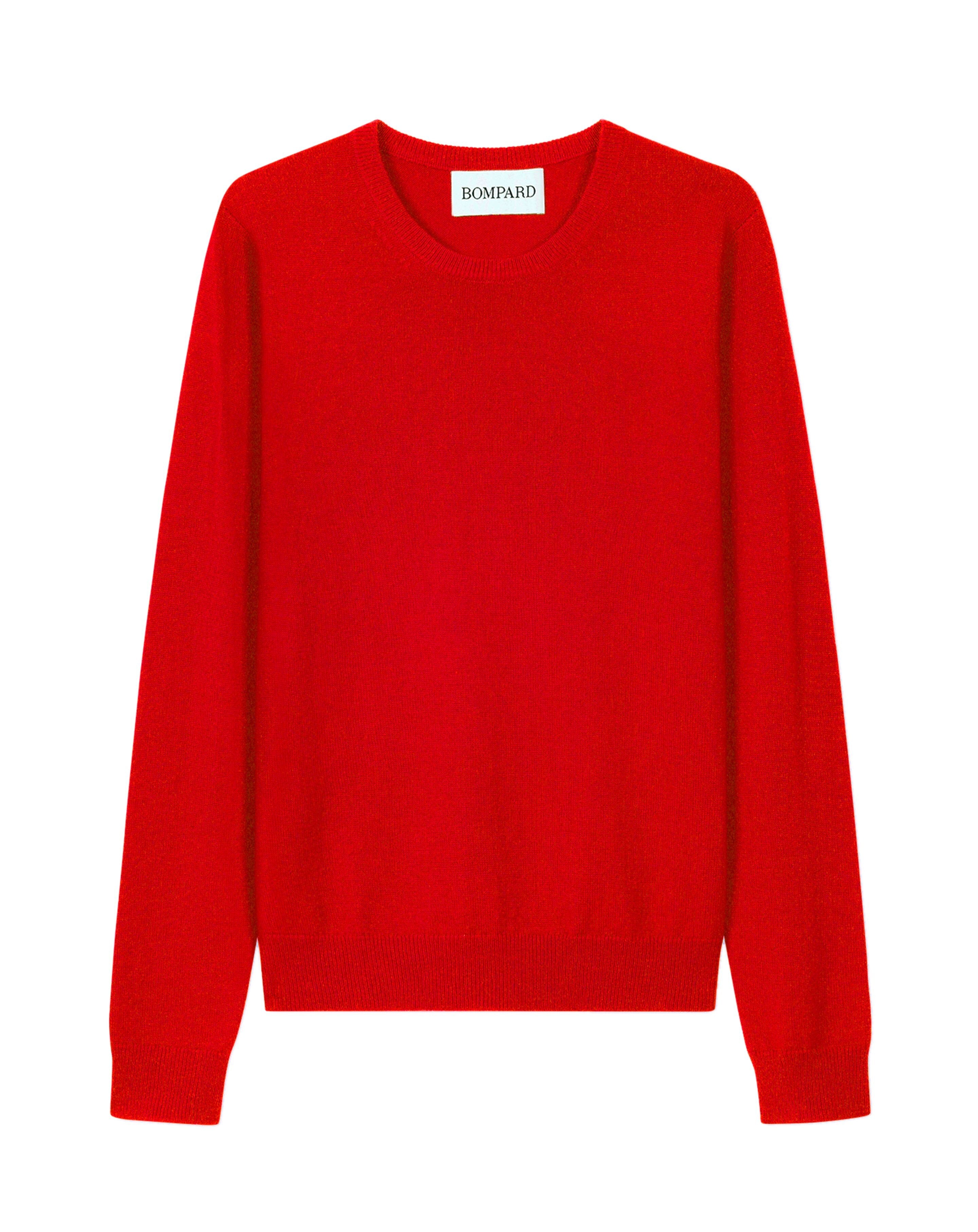 Pull col rond classique-ROUGE QUARANTE-100% cachemire