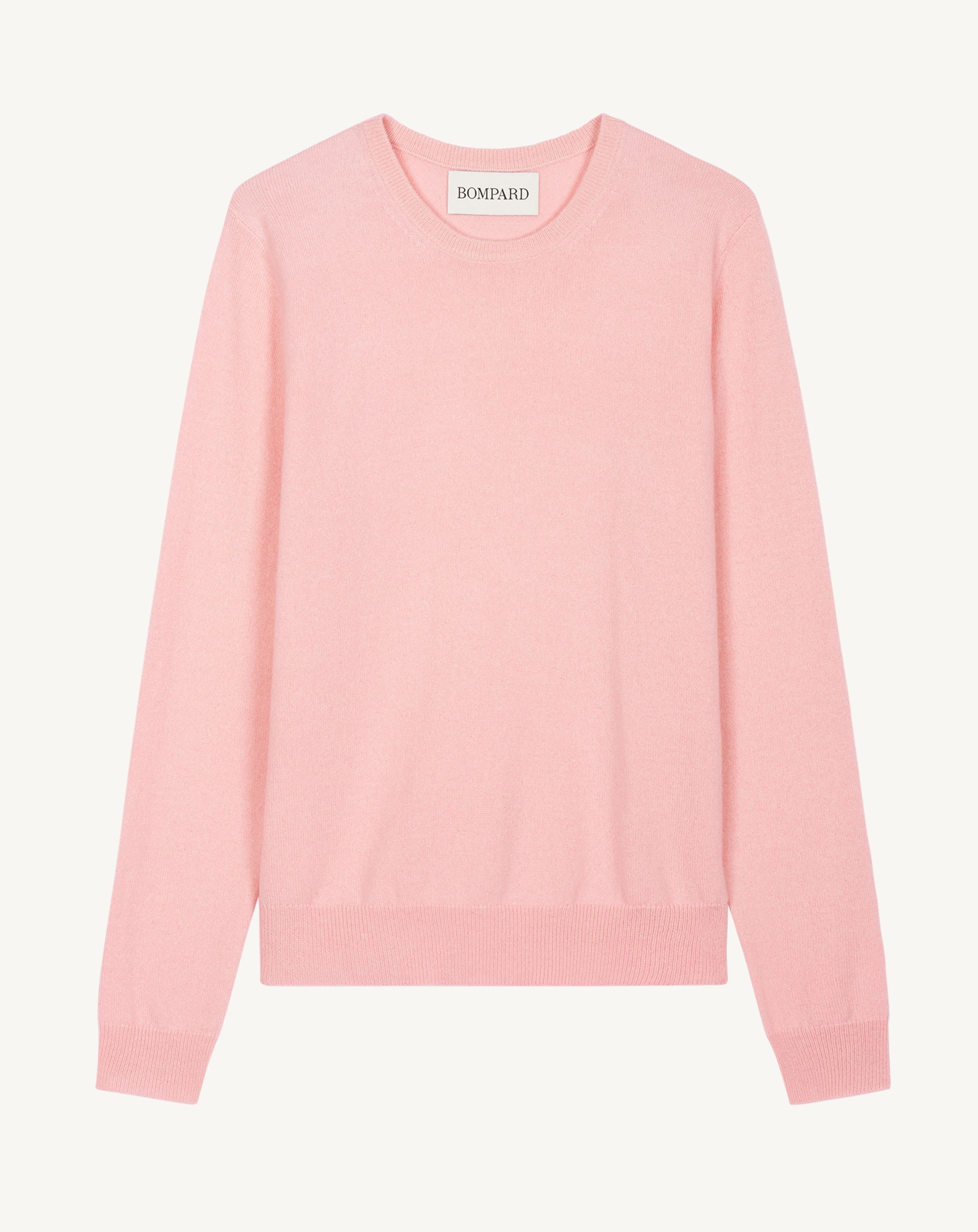 Classic round neck pullover in Cashmere Women sakura | Eric Bompard