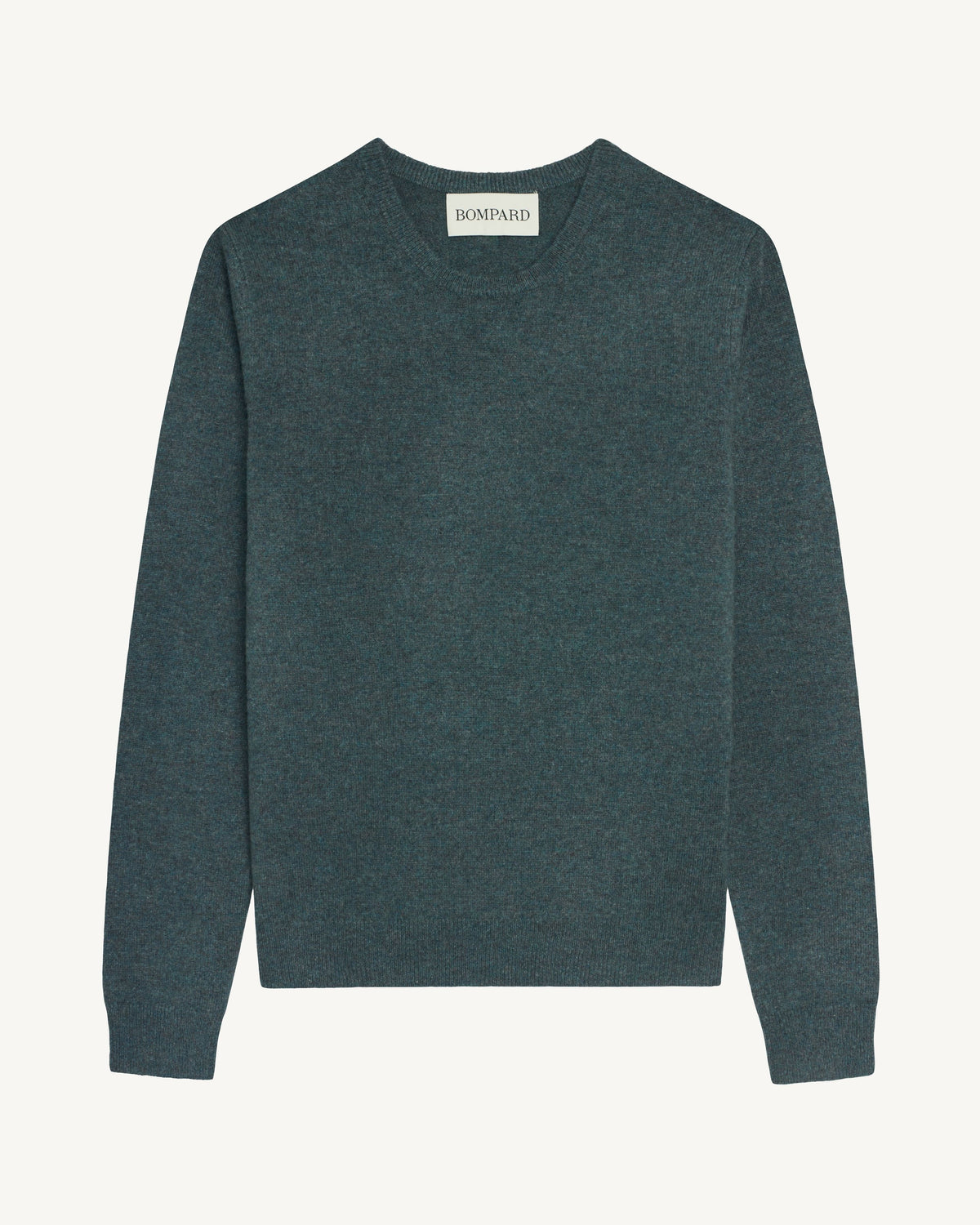 Pull col rond classique-BLEU GRANIT-100% cachemire