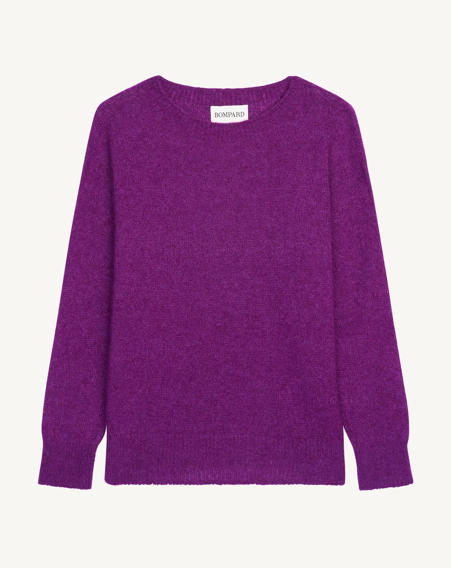 Col rond oversized plume-CYCLAMEN-40% : baby alpaga; 32% : soie; 28% : cachemire