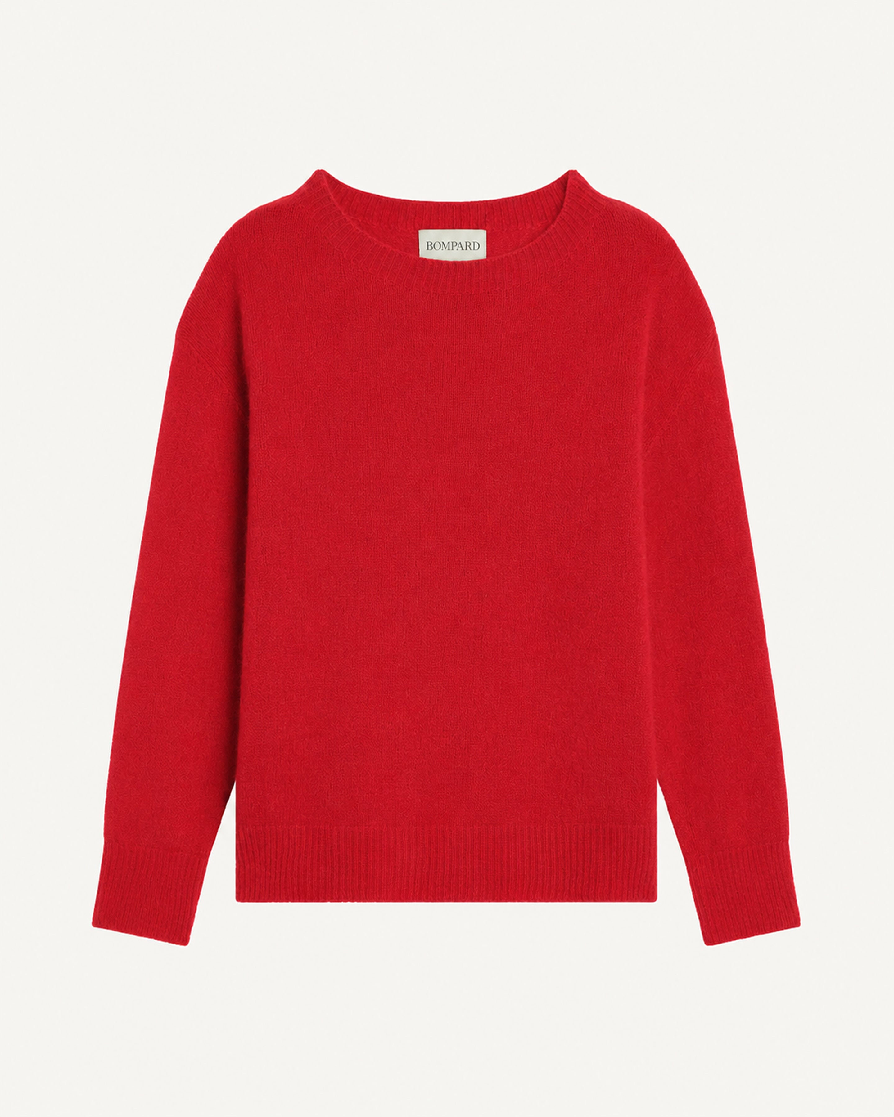 Col rond oversized plume-ROUGE QUARANTE-40% : baby alpaga; 32% : soie; 28% : cachemire