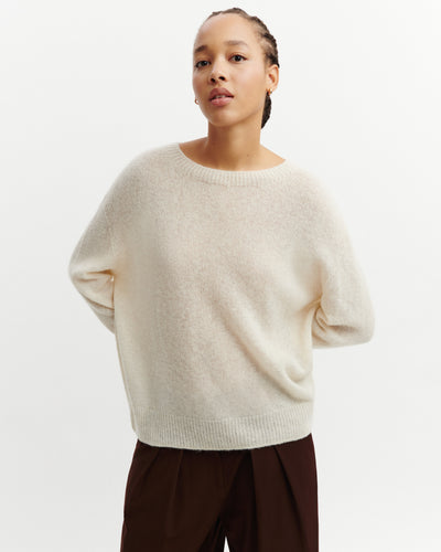 Col rond maille plume-NATUREL-40% baby alpaga 32% cachemire 28% soie