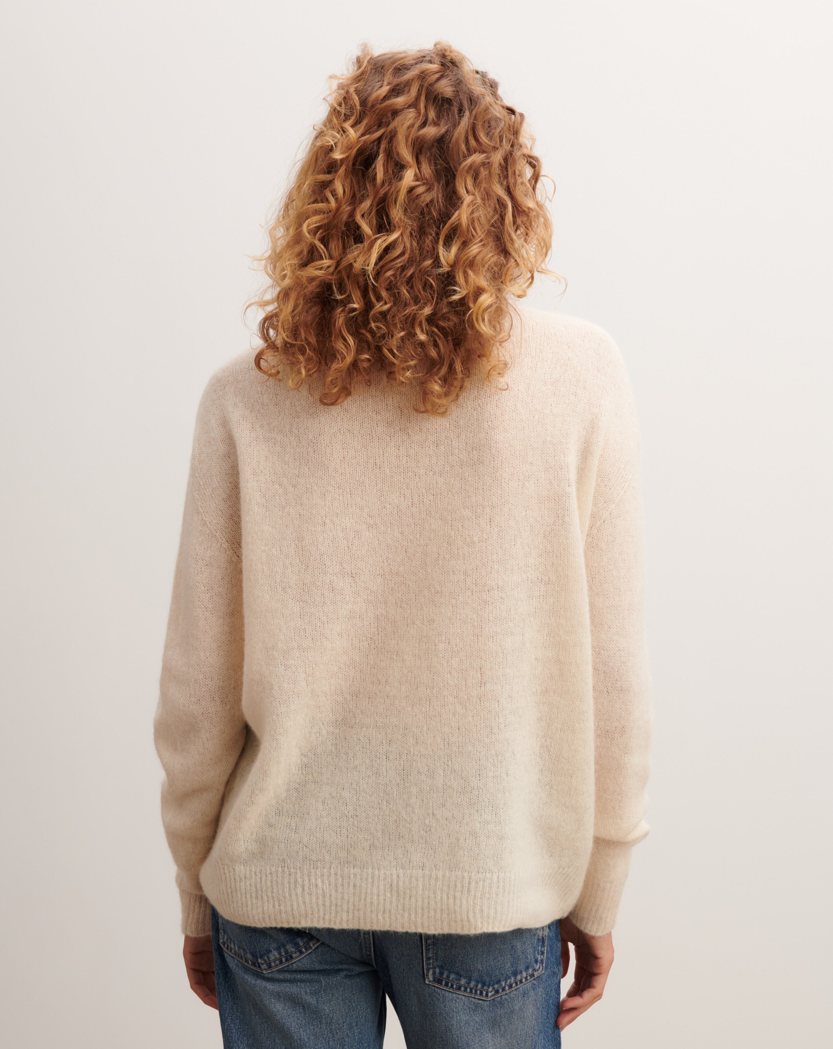 Col rond maille plume-NATUREL-40% baby alpaga 32% cachemire 28% soie