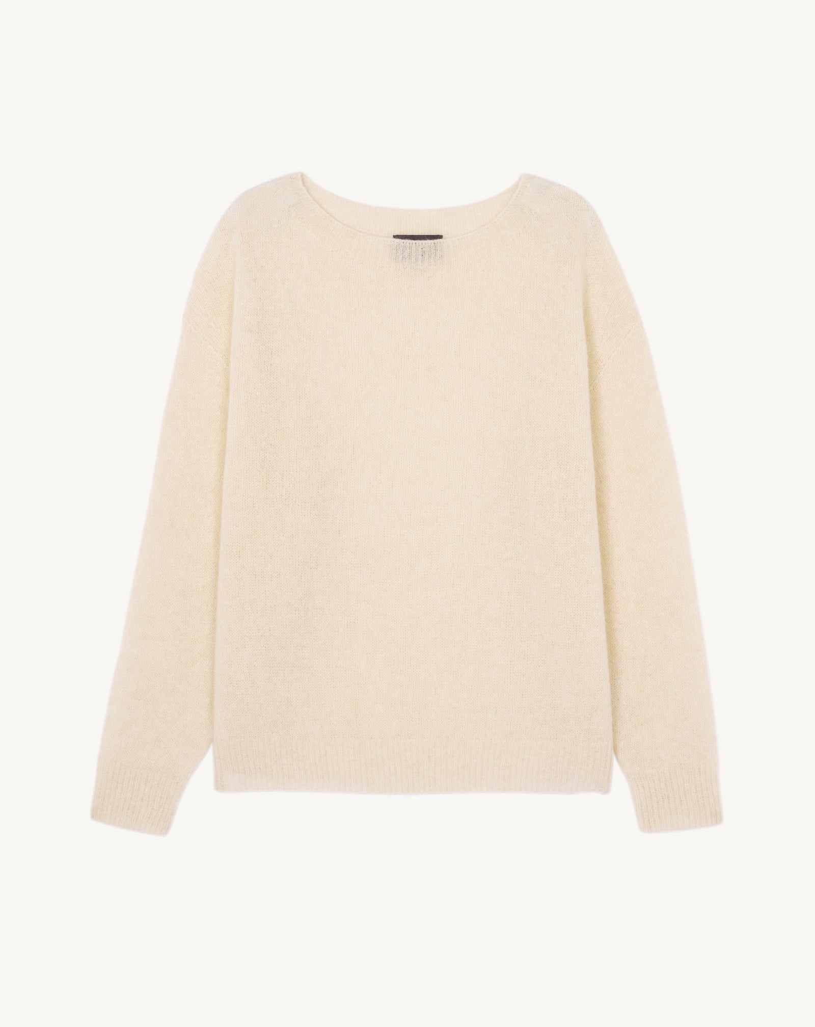 Col rond maille plume-NATUREL-40% baby alpaga 32% cachemire 28% soie