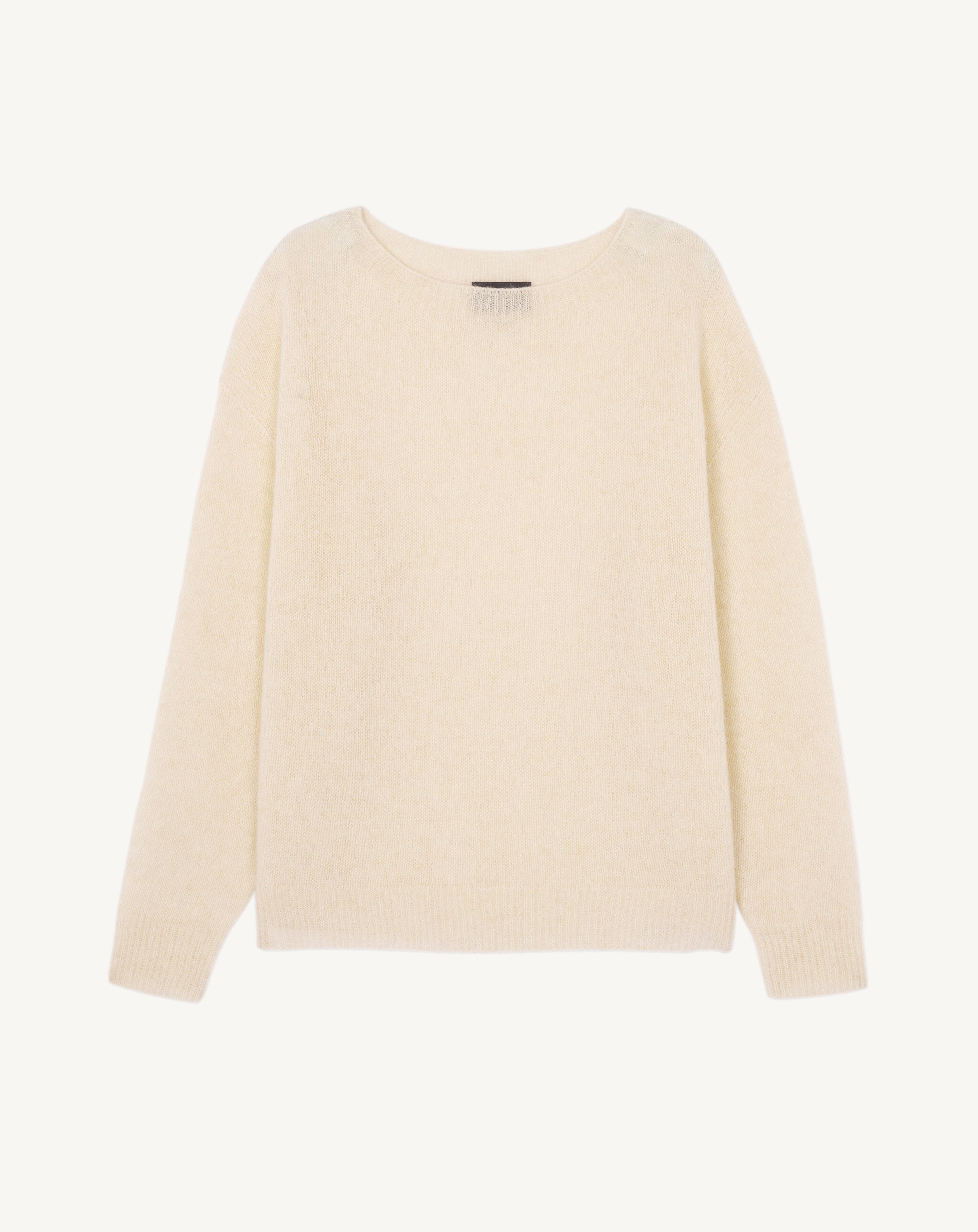 Col rond maille plume-NATUREL-40% baby alpaga 32% cachemire 28% soie