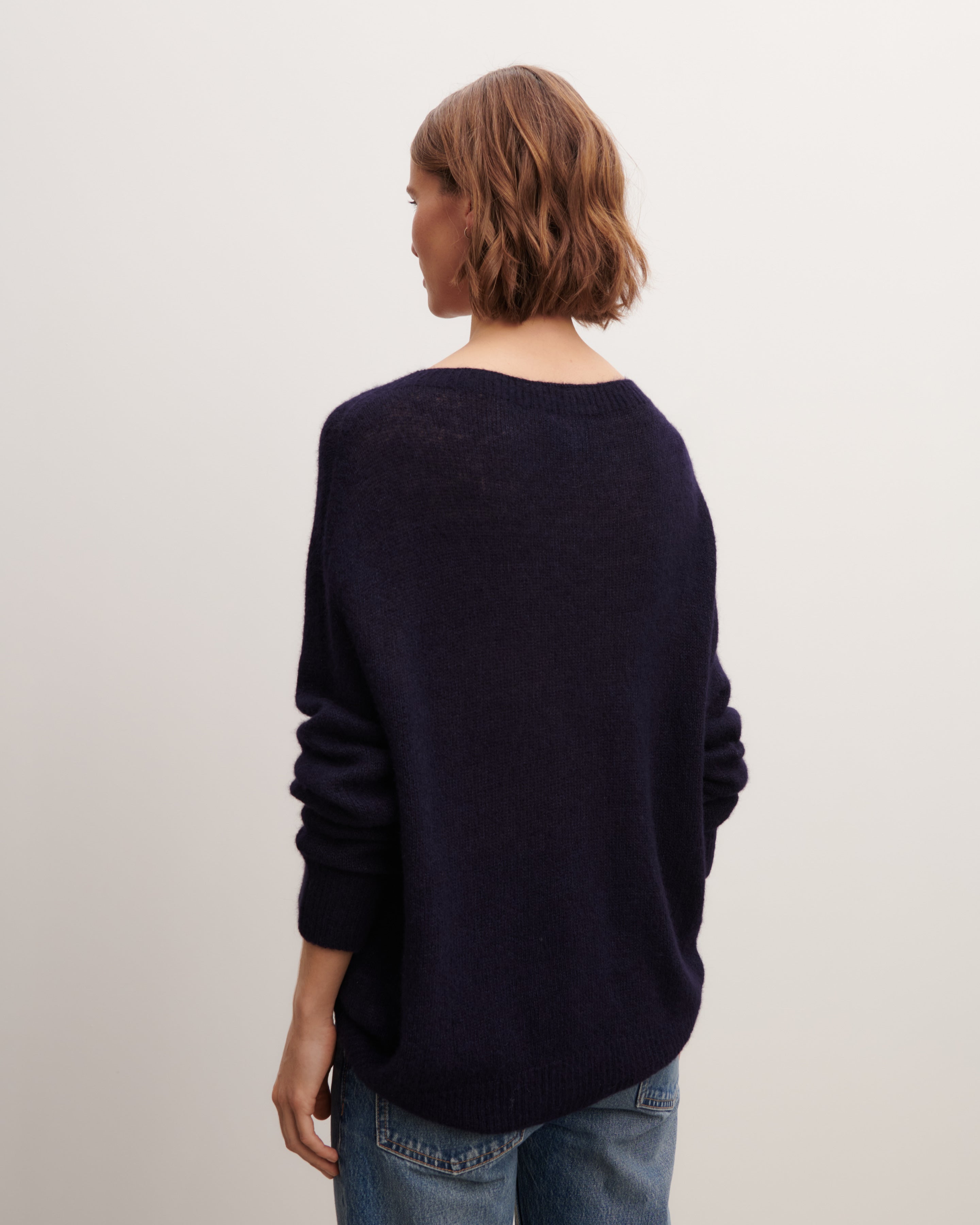 Col rond maille plume-MARINE-40% baby alpaga 32% cachemire 28% soie