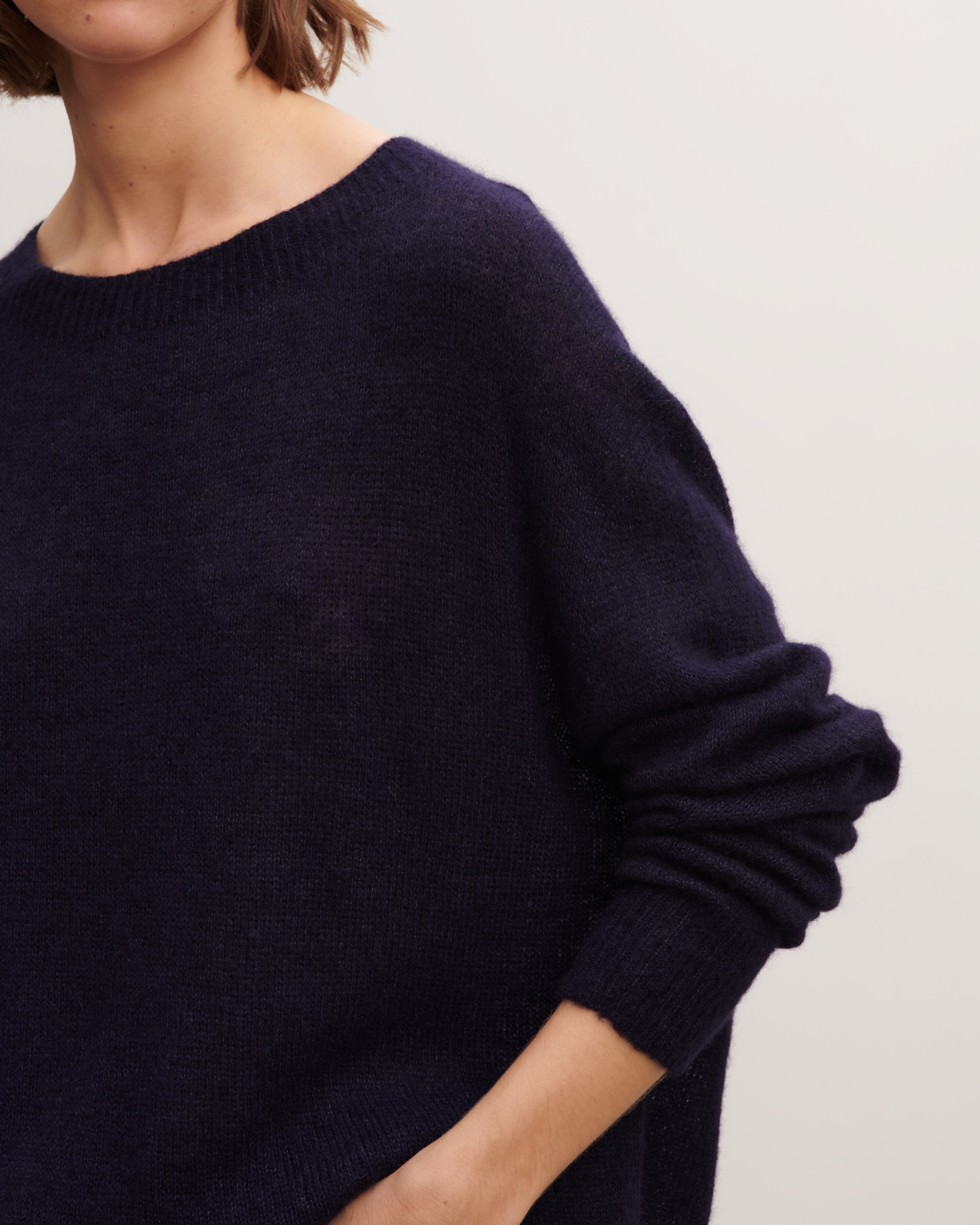 Col rond maille plume-MARINE-40% baby alpaga 32% cachemire 28% soie