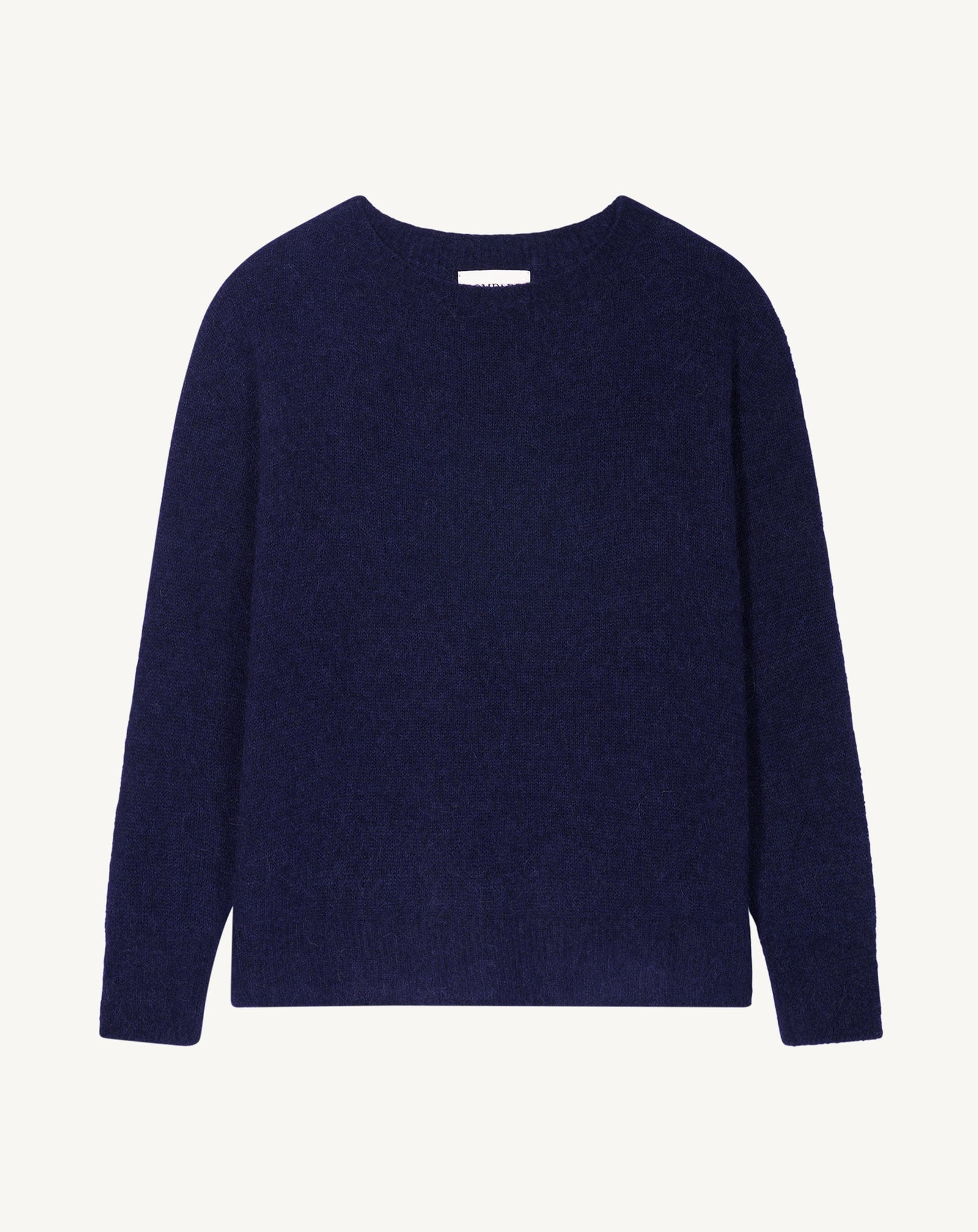 Col rond maille plume-MARINE-40% baby alpaga 32% cachemire 28% soie