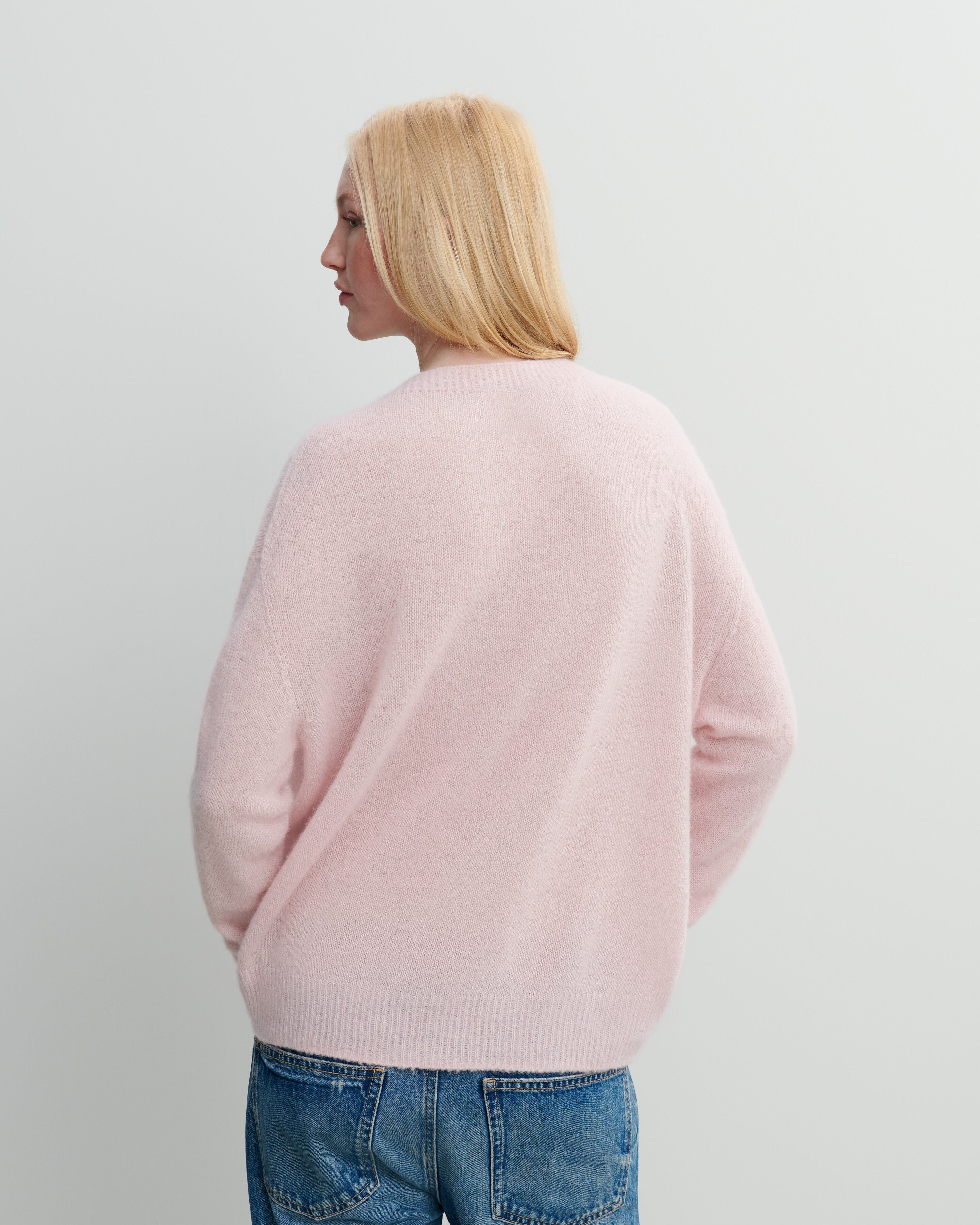 Col rond maille plume-CERISIER-40% baby alpaga 32% cachemire 28% soie