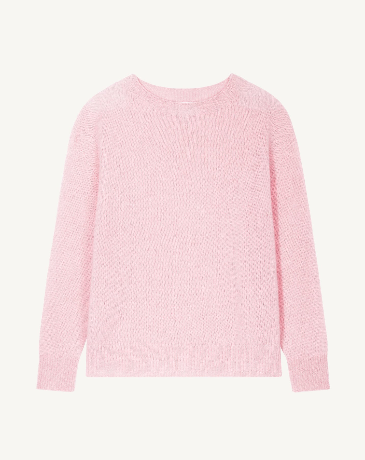 Col rond maille plume-CERISIER-40% baby alpaga 32% cachemire 28% soie