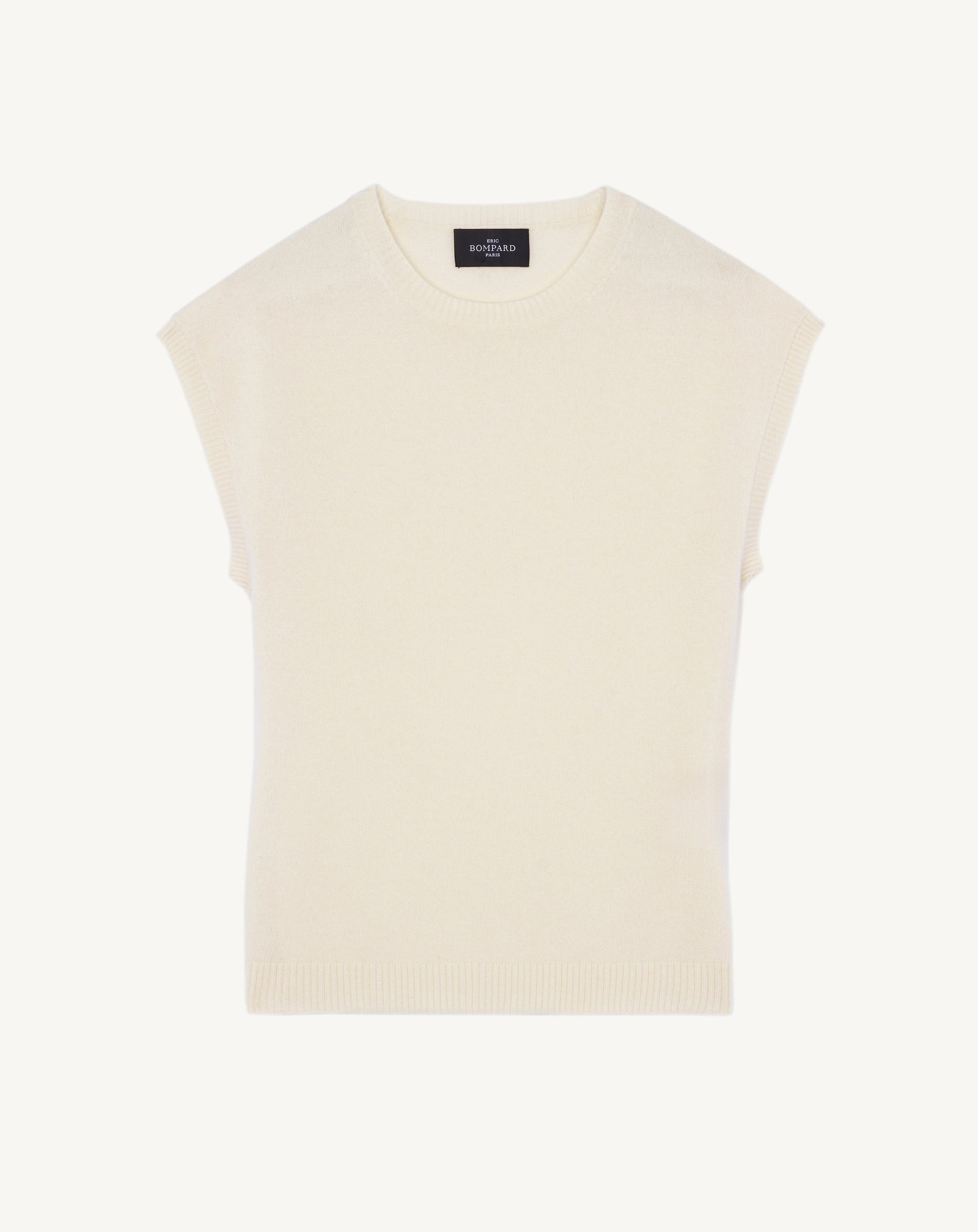 Pull à petites manches-NATUREL-100% cachemire