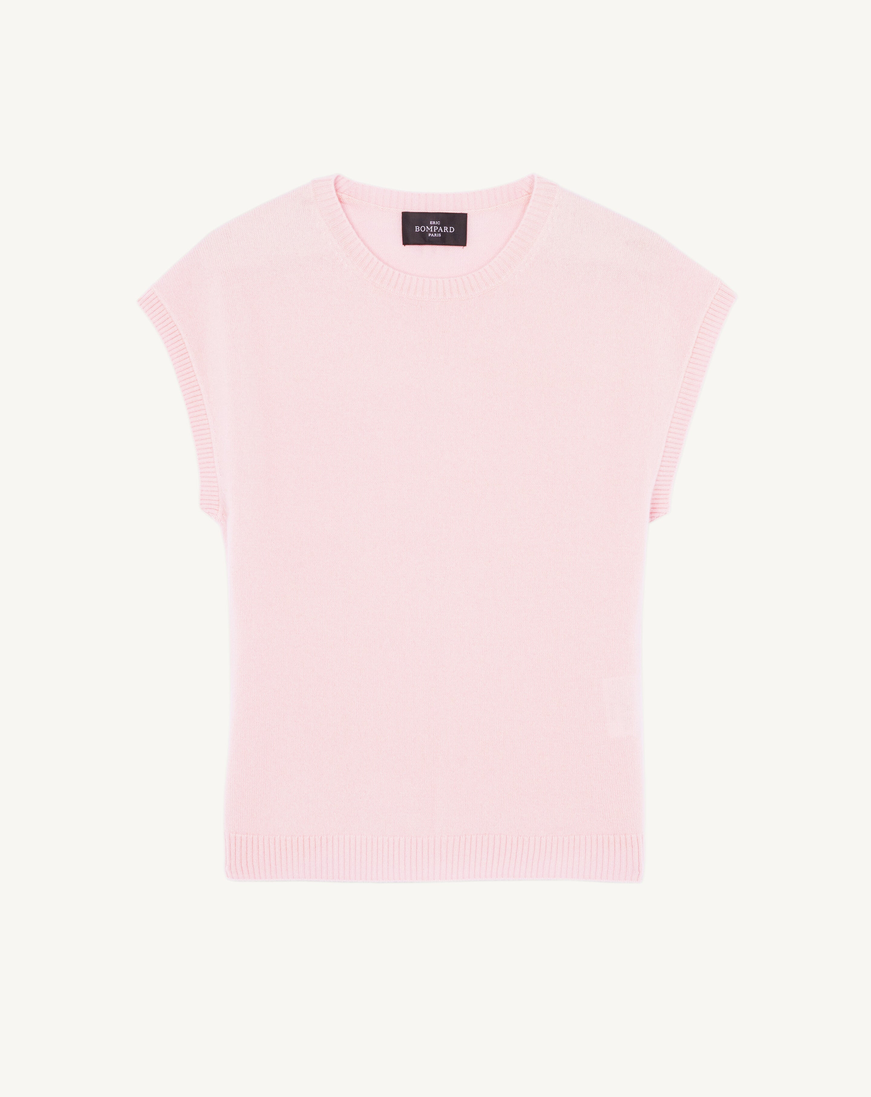 Pull à petites manches-CERISIER-100% cachemire