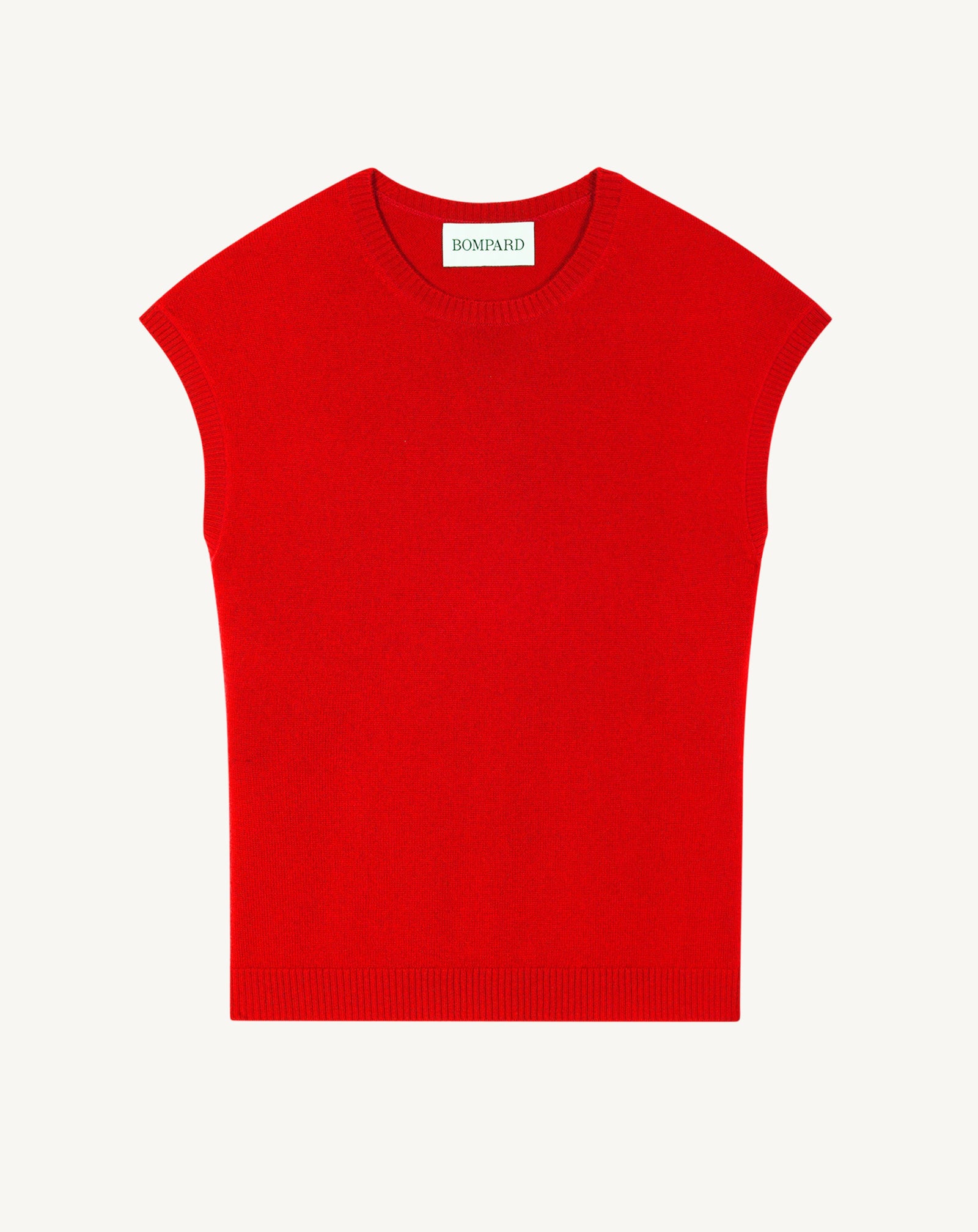 Pull à petites manches-ROUGE QUARANTE-100% cachemire
