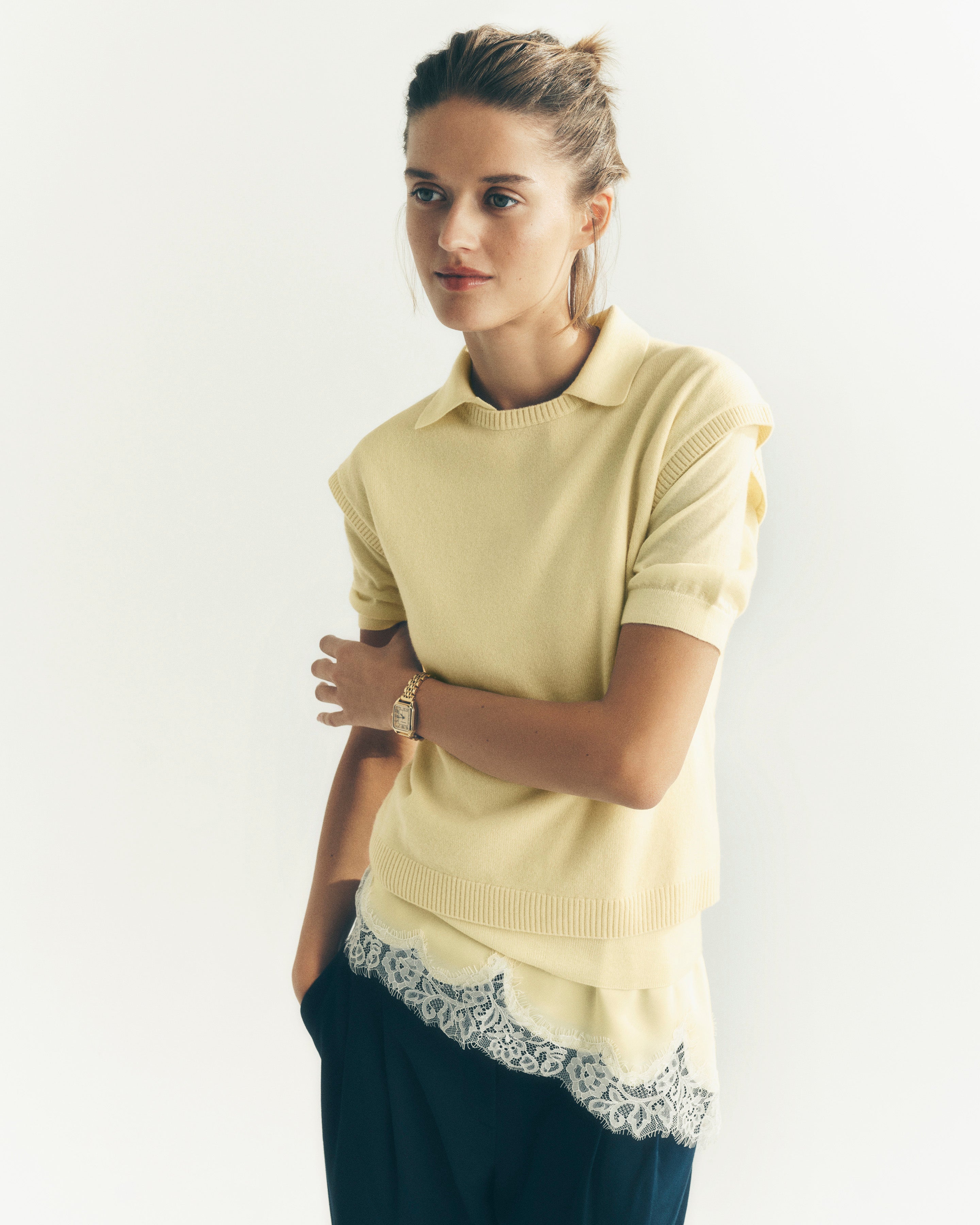 Pull à petites manches-ZESTE-100% cachemire