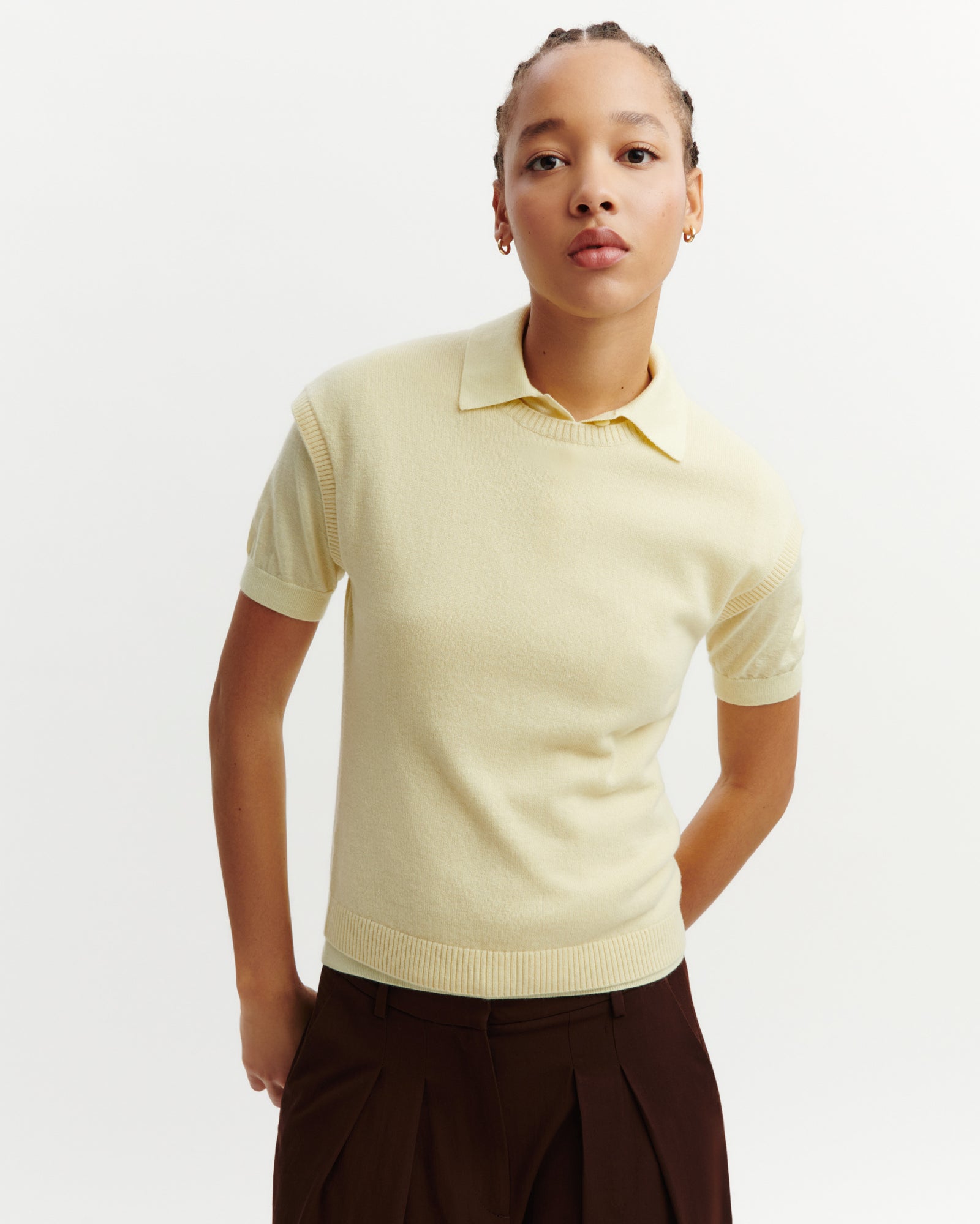 Pull à petites manches-ZESTE-100% cachemire