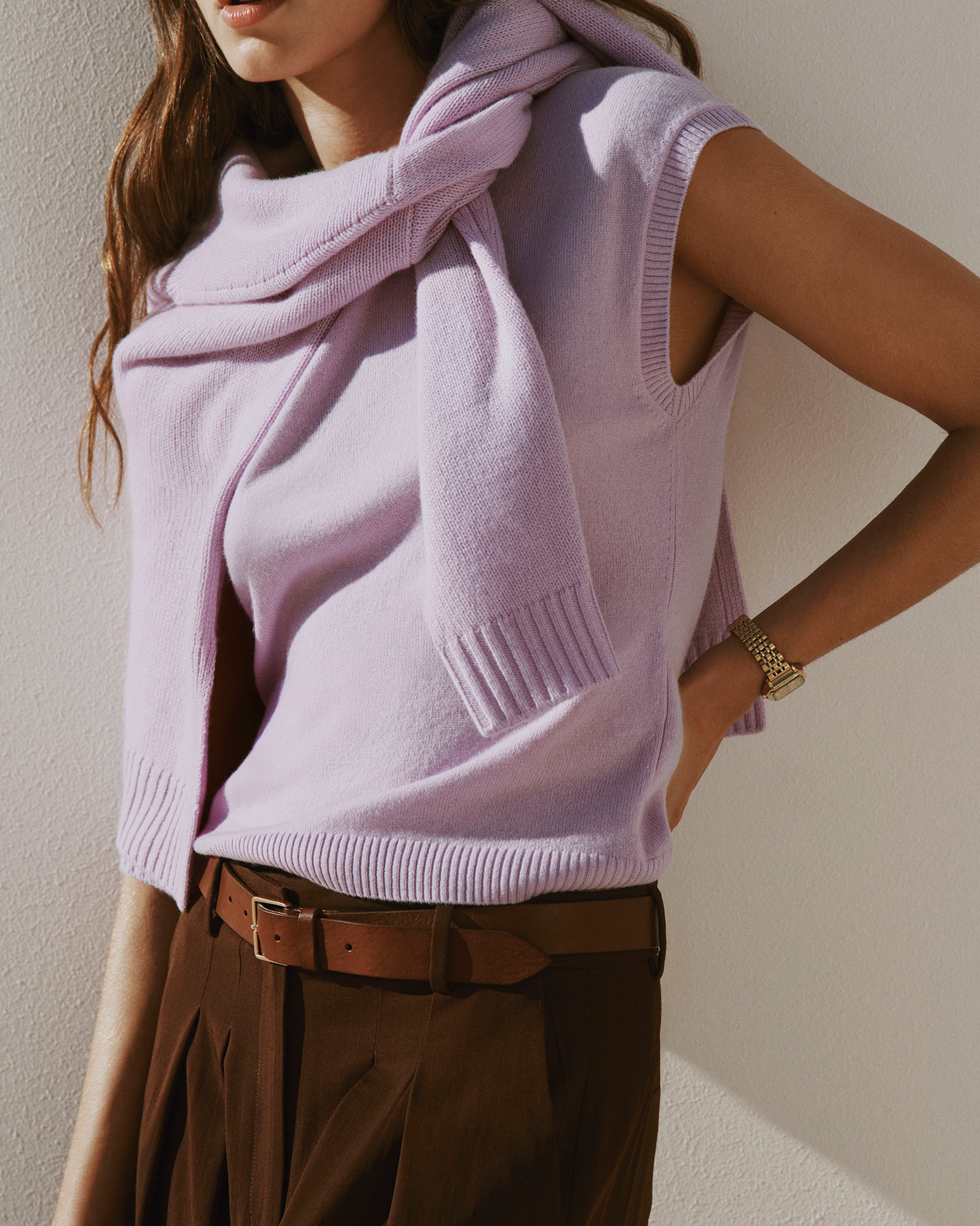 Pull à petites manches-JACINTHE-100% cachemire