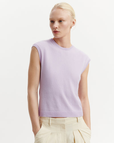 Pull à petites manches-JACINTHE-100% cachemire