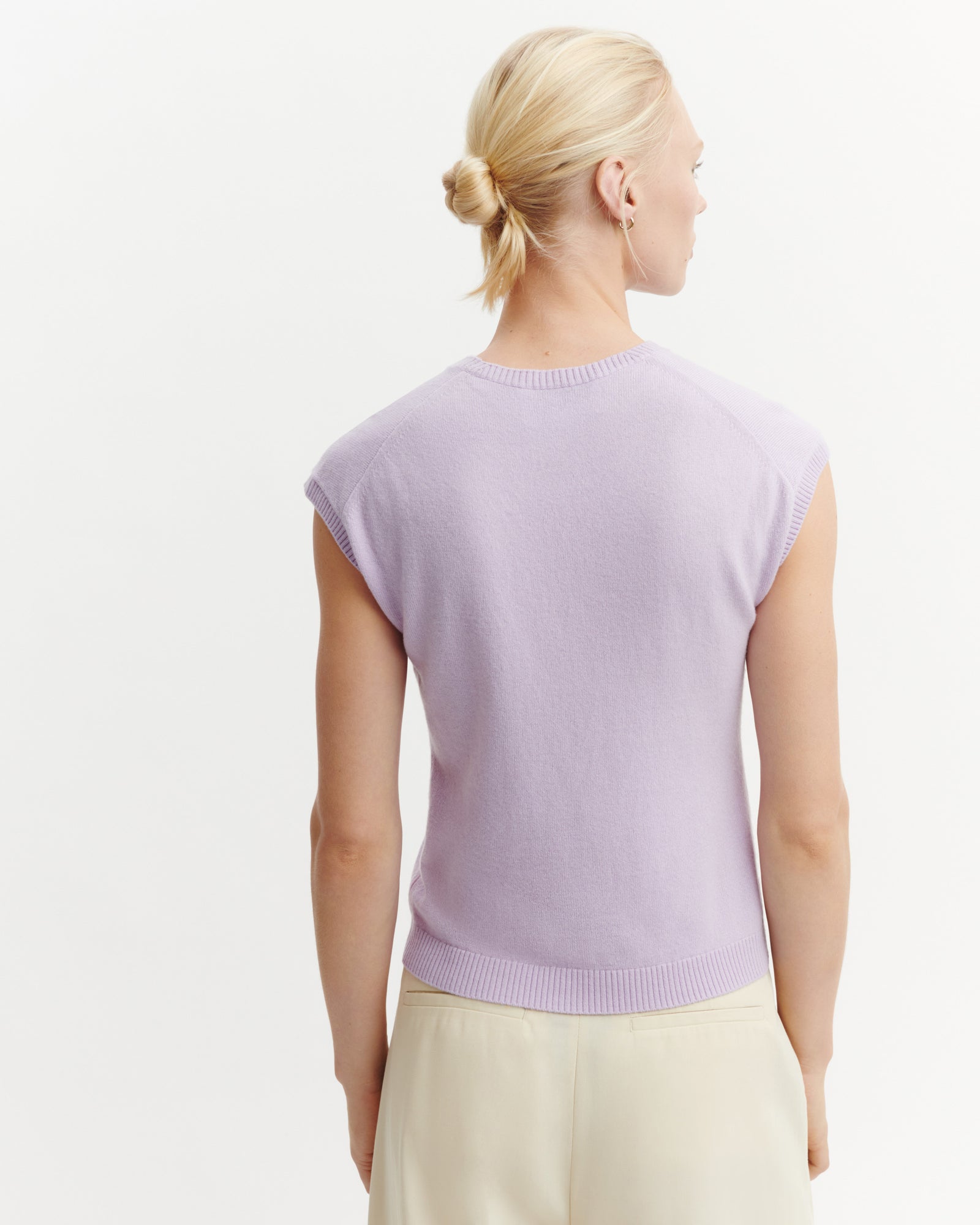 Pull à petites manches-JACINTHE-100% cachemire