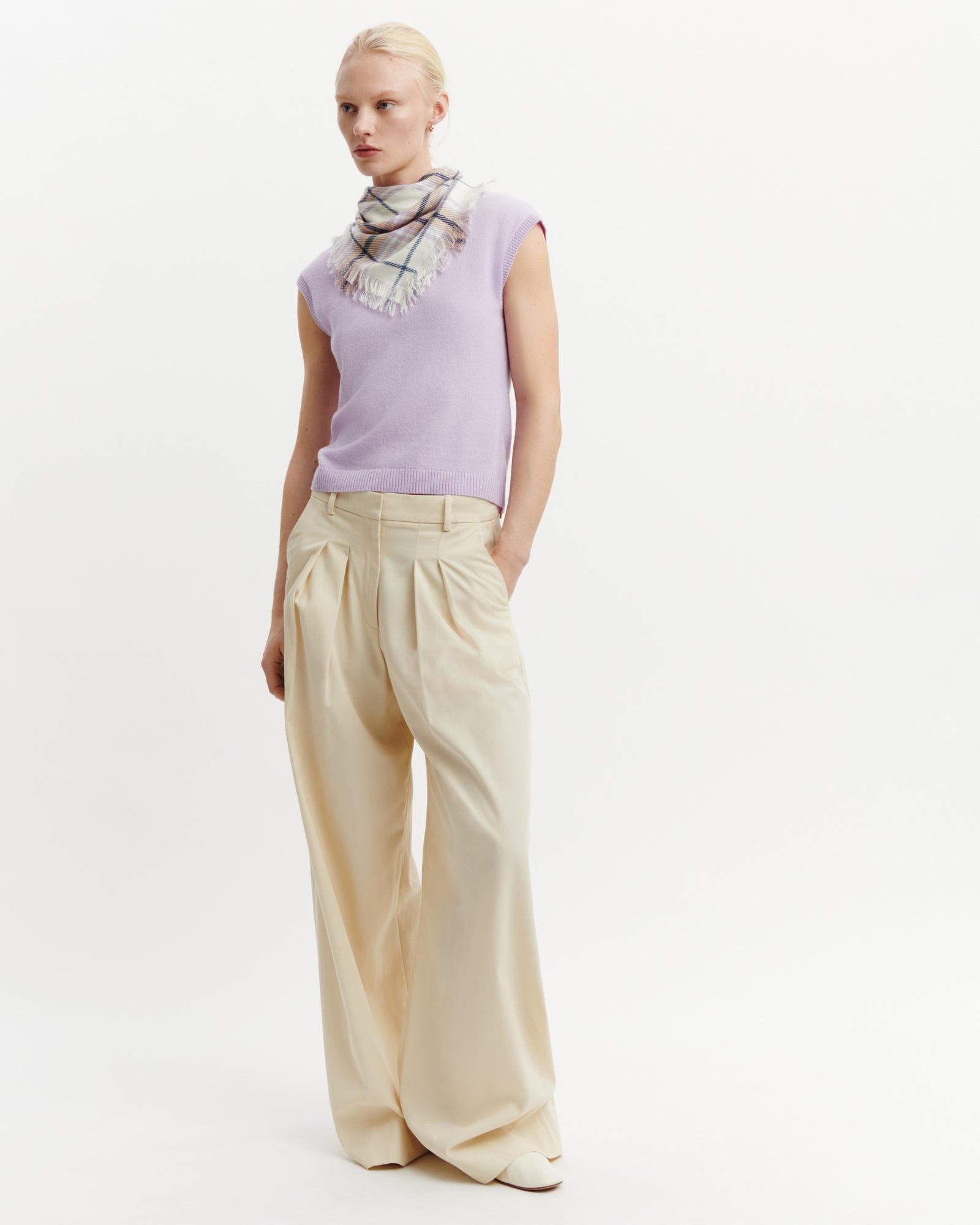 Pull à petites manches-JACINTHE-100% cachemire