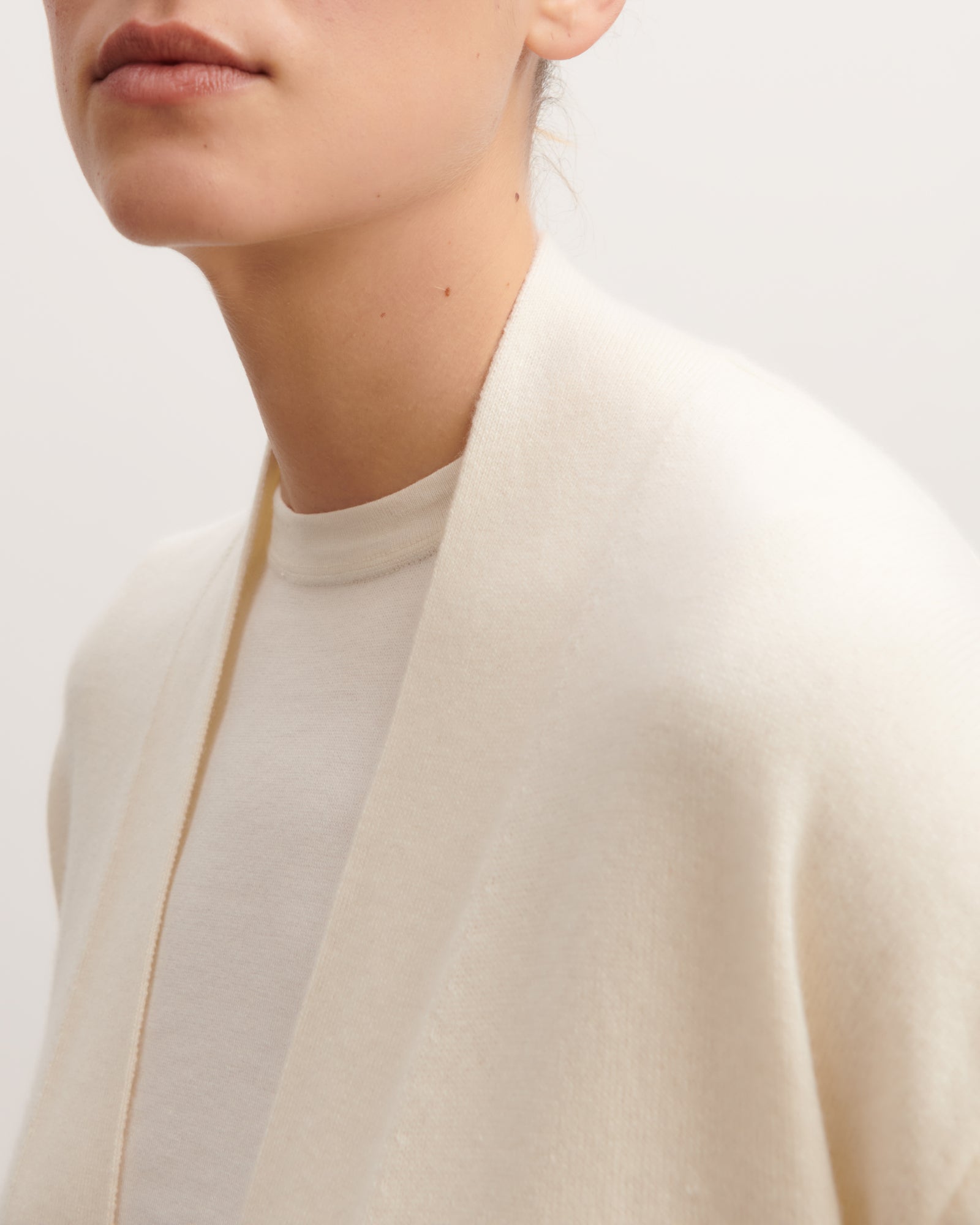 Veste cosy ceinturée-NATUREL-100% cachemire