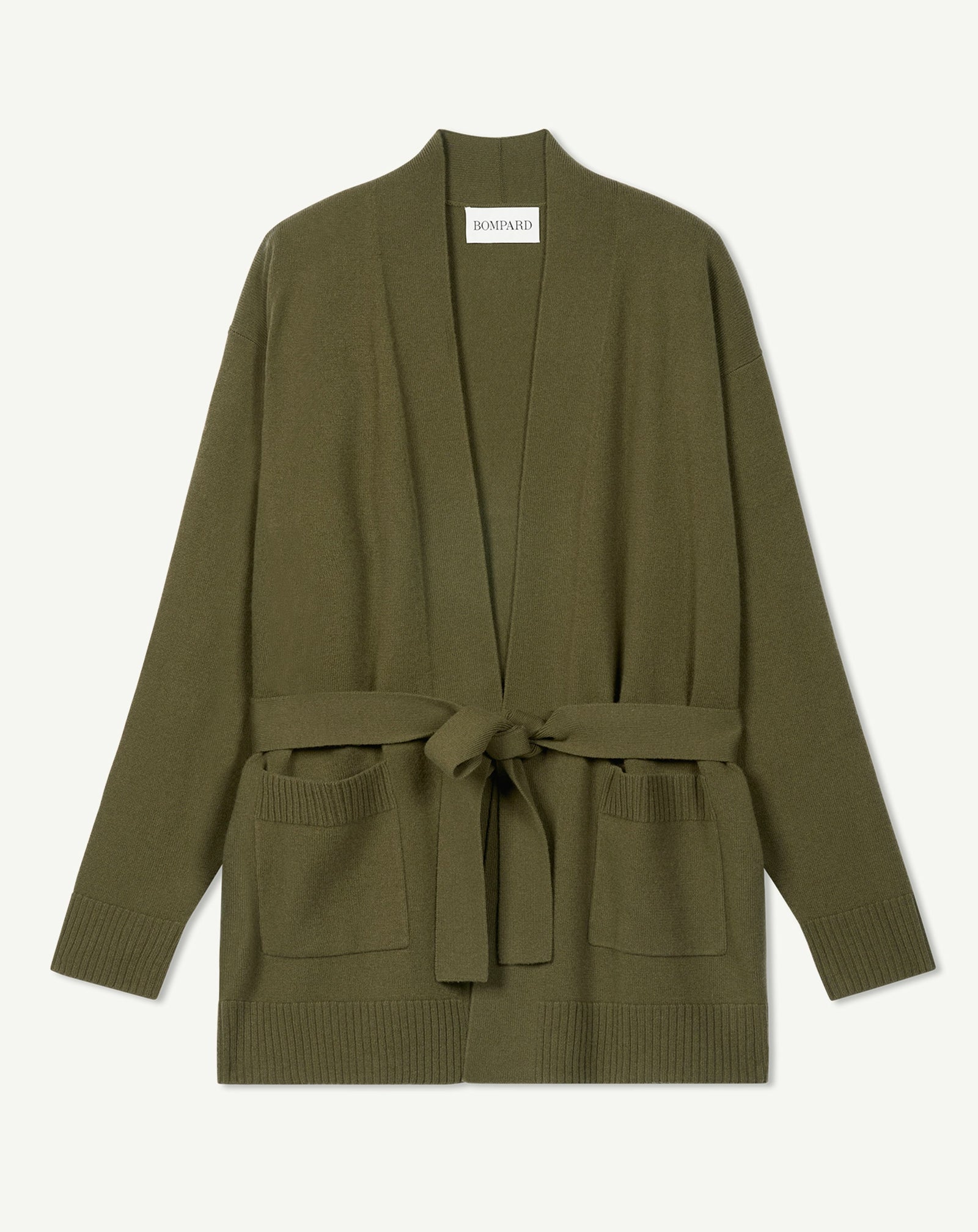 Veste cosy ceinturée-BRONZE-100% cachemire