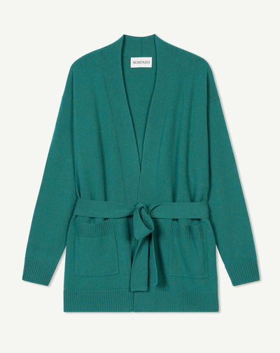 Veste cosy ceinturée-CEDRE-100% cachemire