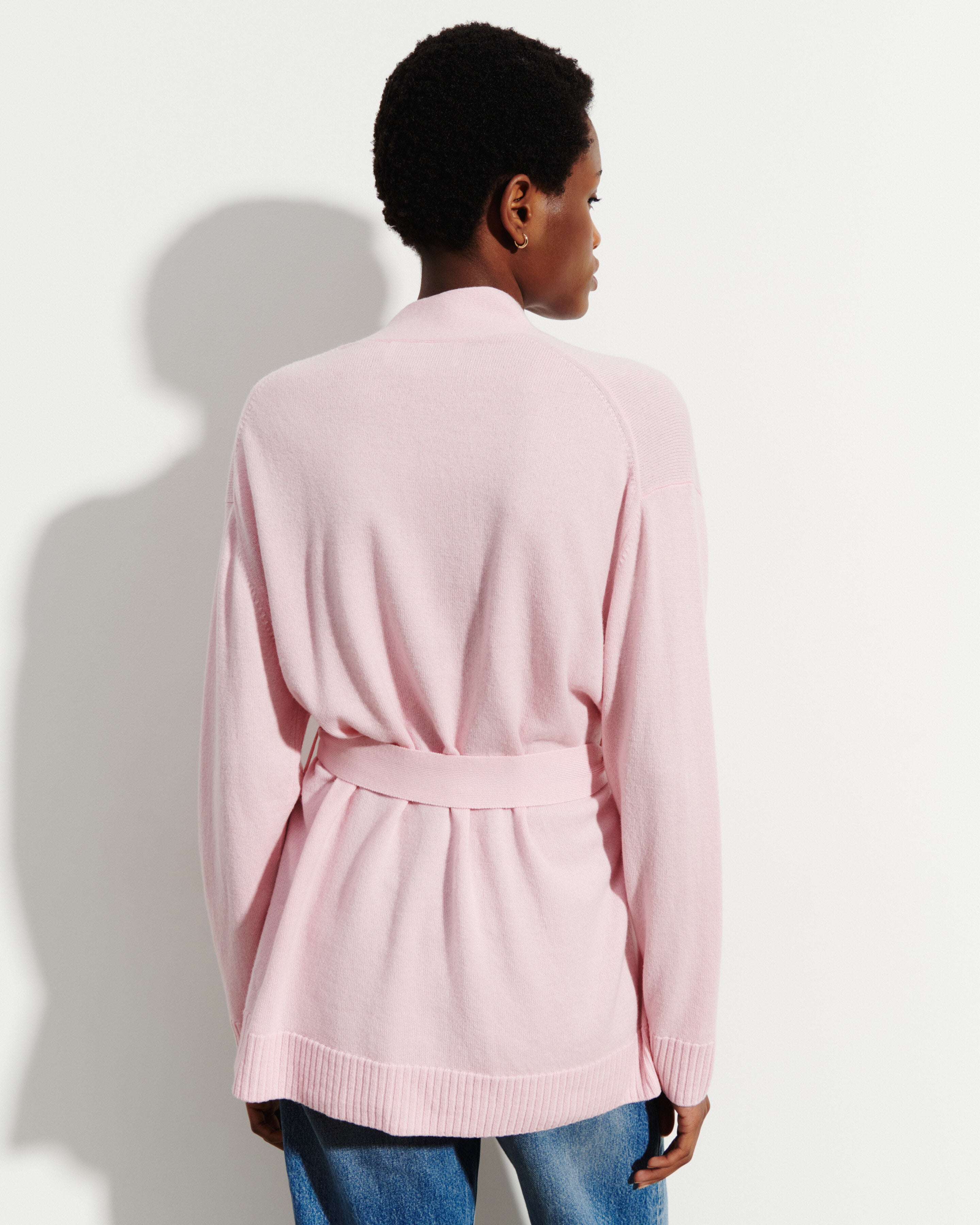 Veste cosy ceinturée-SAKURA-100% cachemire