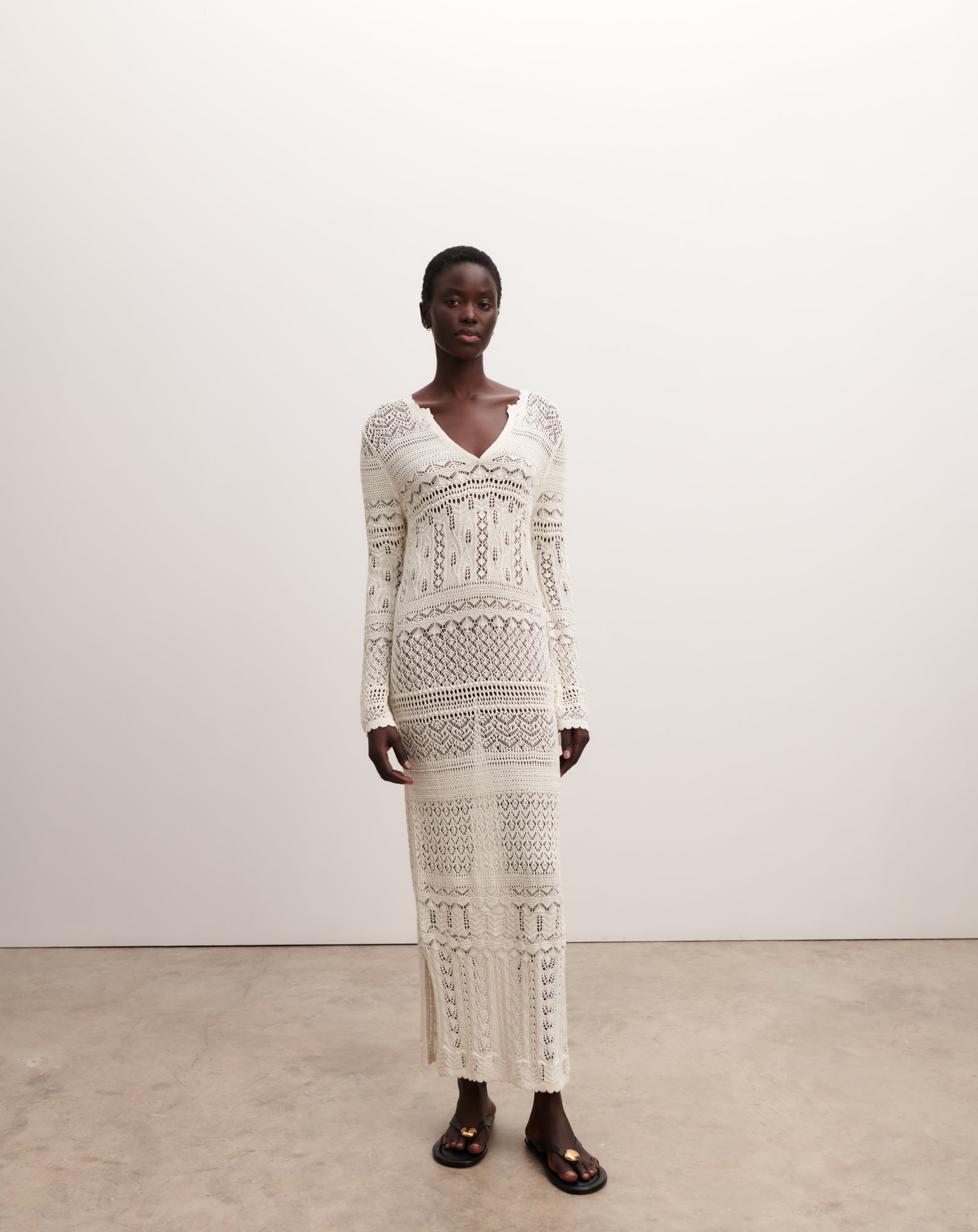 Robe tunique pointelle-PANNA-100% coton