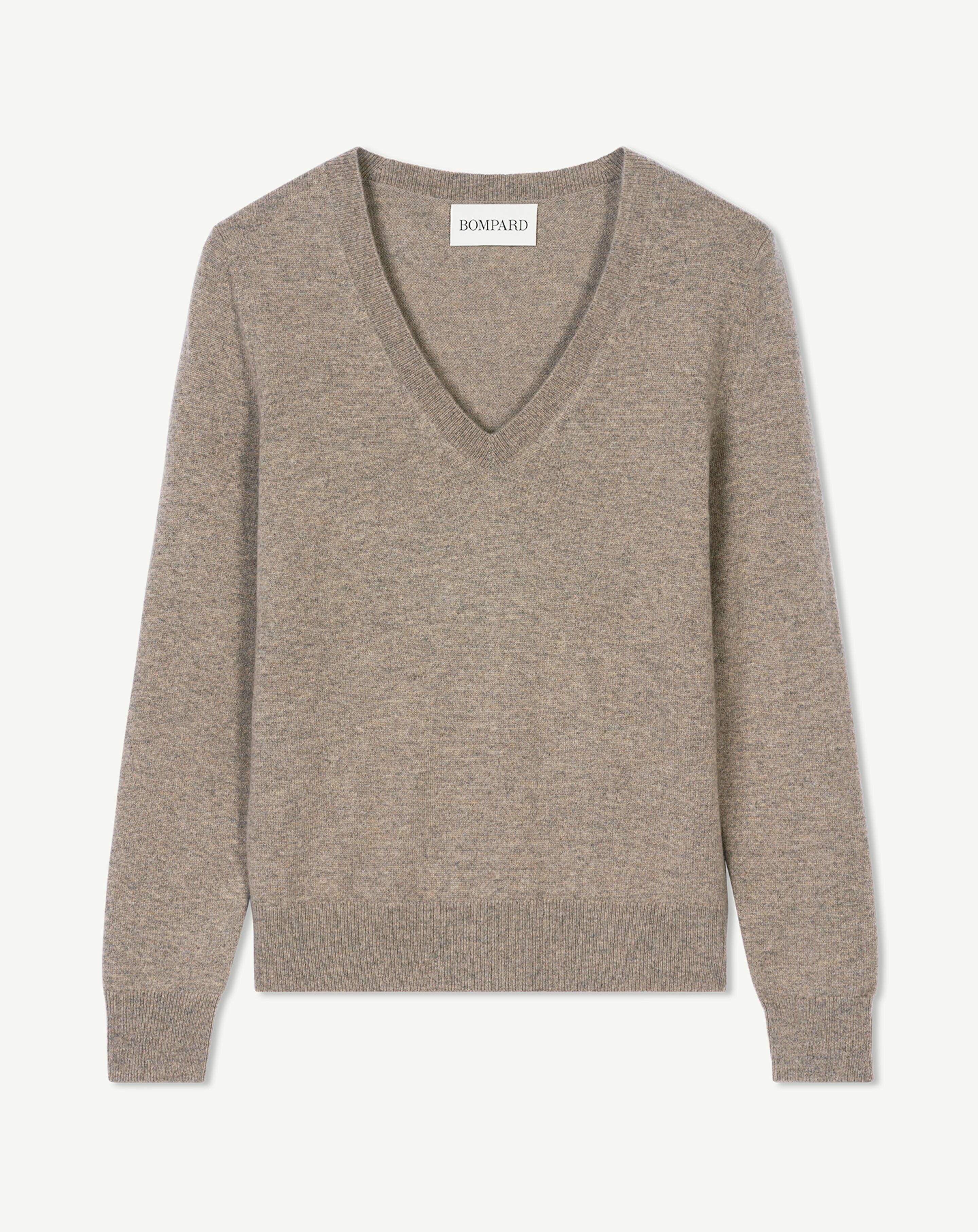 Pull col V classique-MILLET-100% cachemire