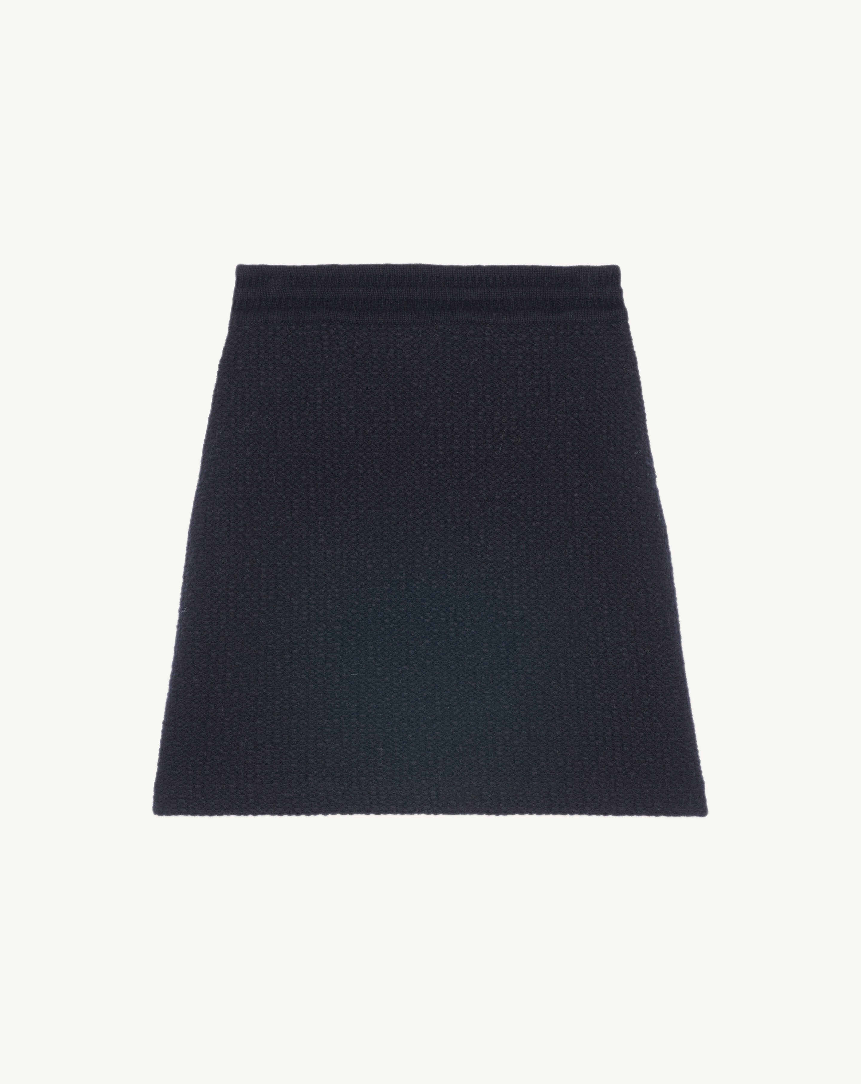 Mini jupe jacquard-NOIR-54% coton 32% laine 14% cachemire