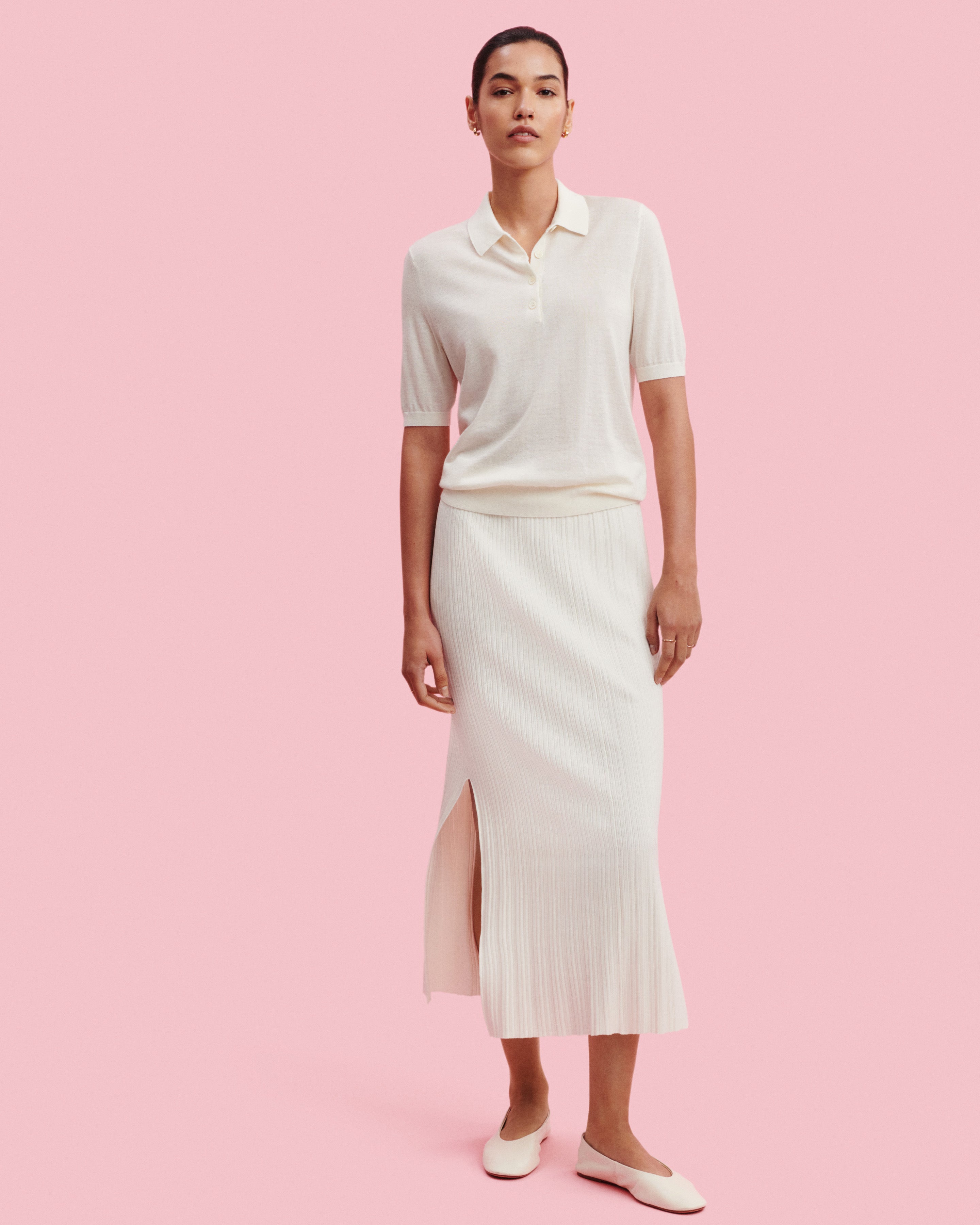 Polo Flavie-NATUREL-70% cachemire 30% soie