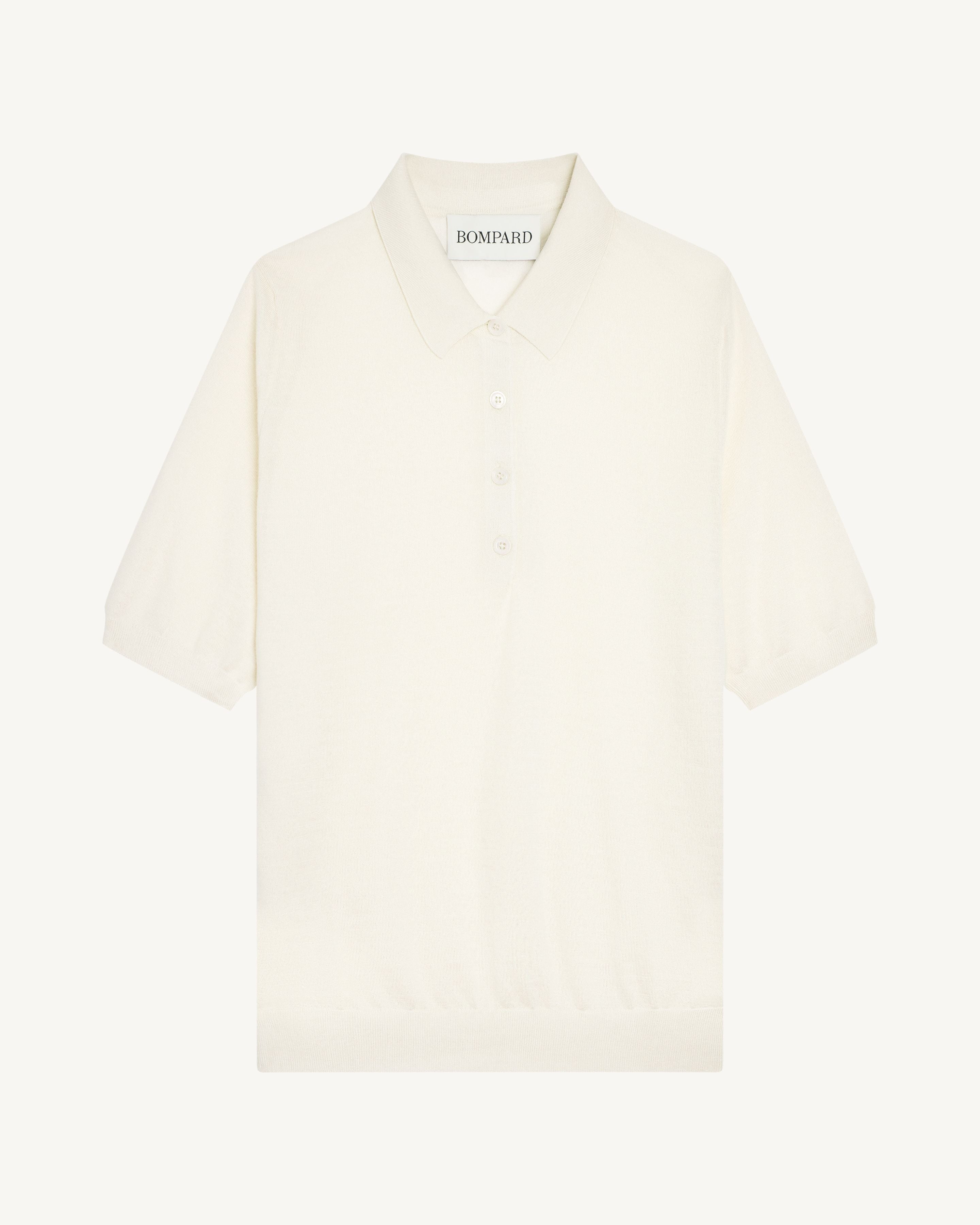 Polo Flavie-NATUREL-70% cachemire 30% soie