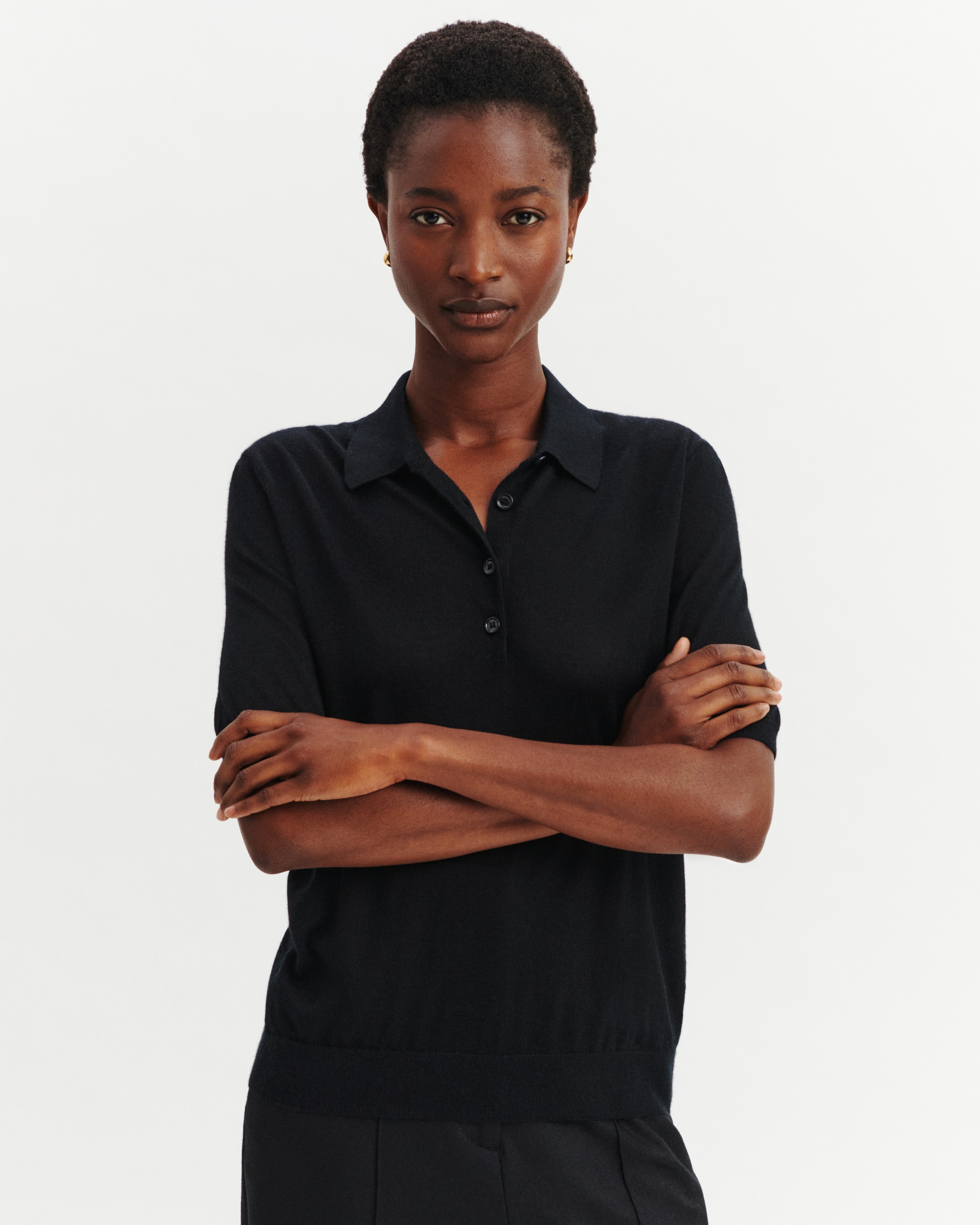 Polo Flavie-NOIR-70% cachemire 30% soie