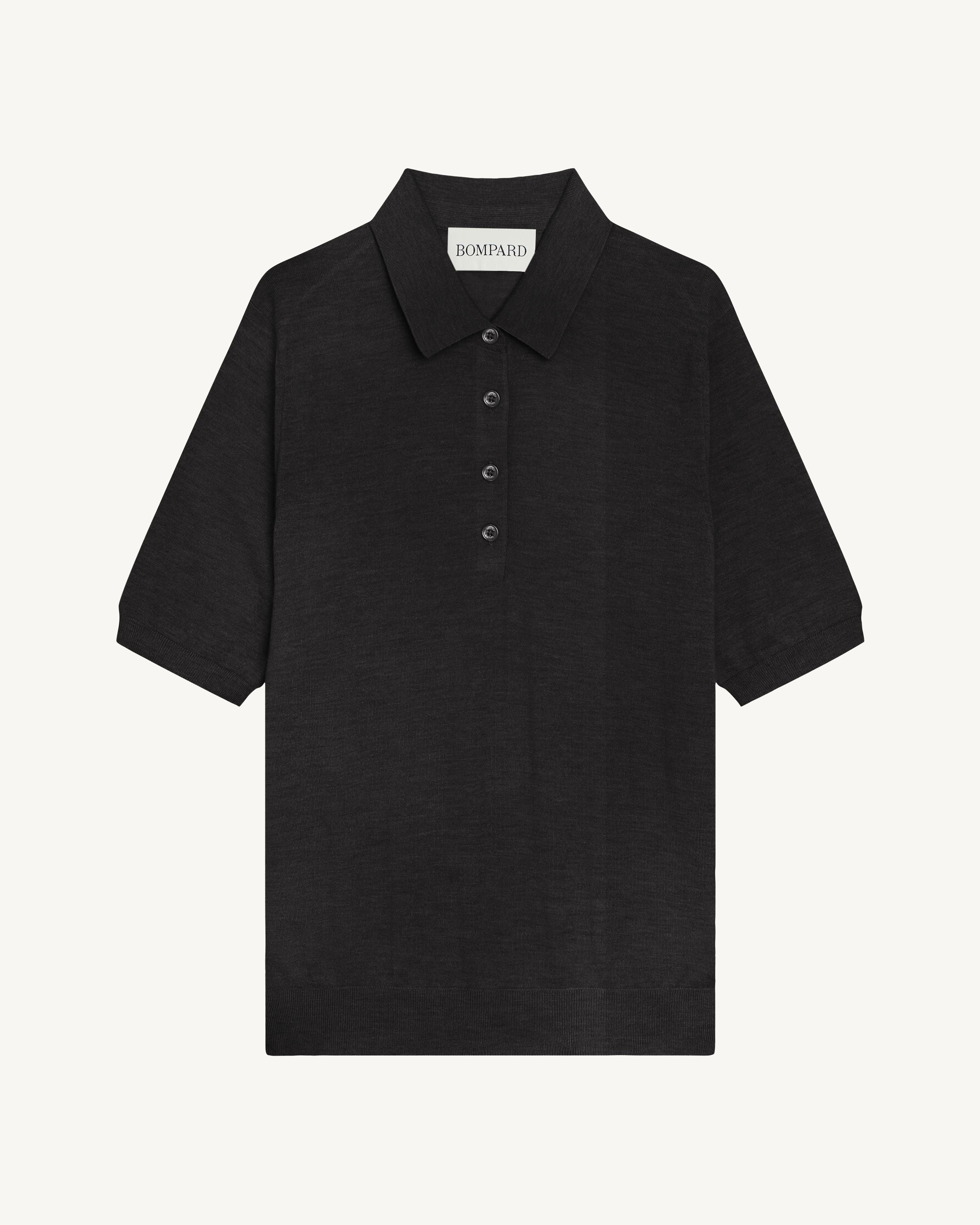 Polo Flavie-NOIR-70% cachemire 30% soie