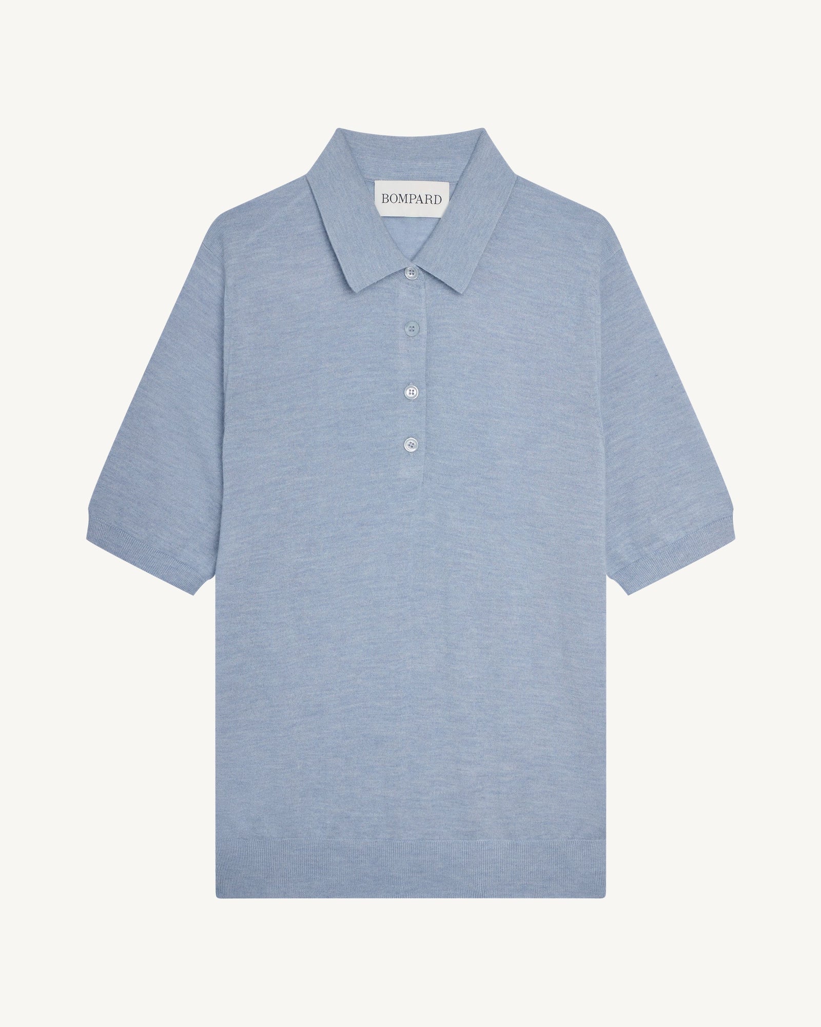 Polo Flavie-BLEU GLACIER-70% cachemire 30% soie