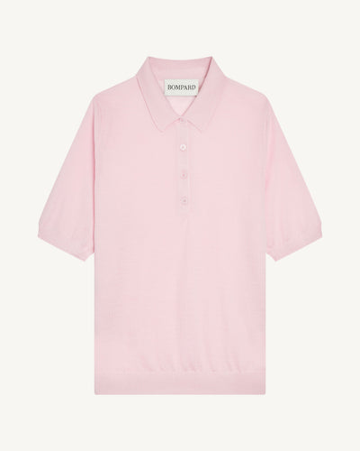Polo Flavie-ROSE QUARTZ-70% cachemire 30% soie