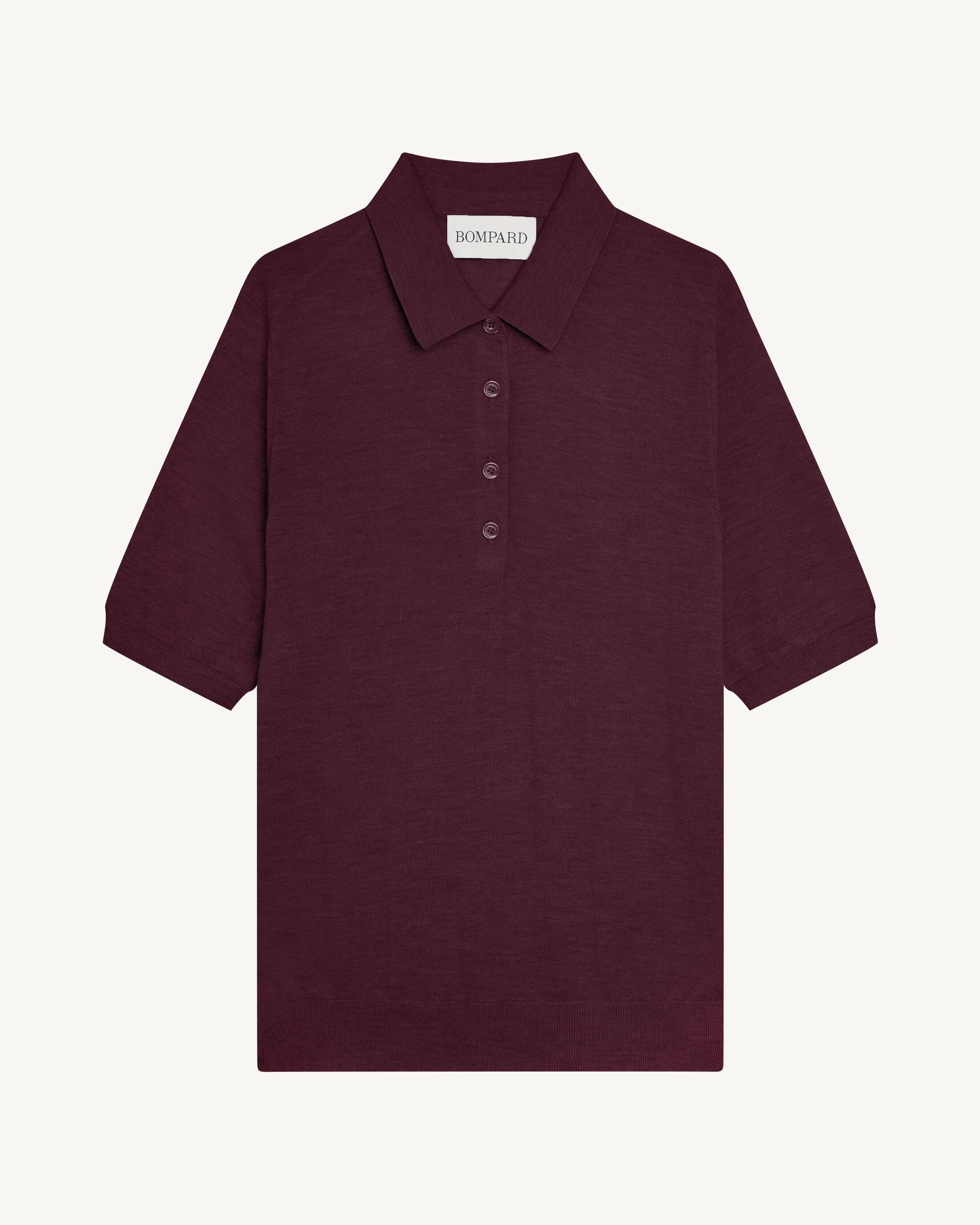 Polo Flavie-GRENAT FONCE-70% cachemire 30% soie