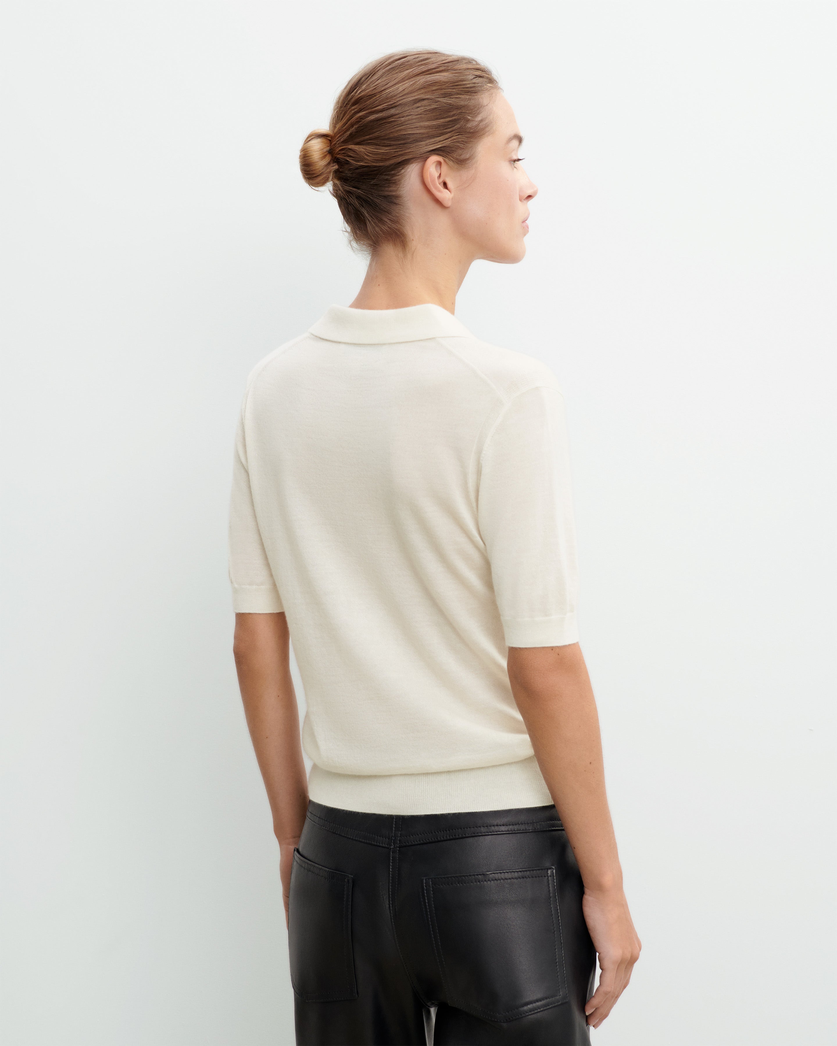 Polo ultrafin-NATUREL-70% cachemire 30% soie