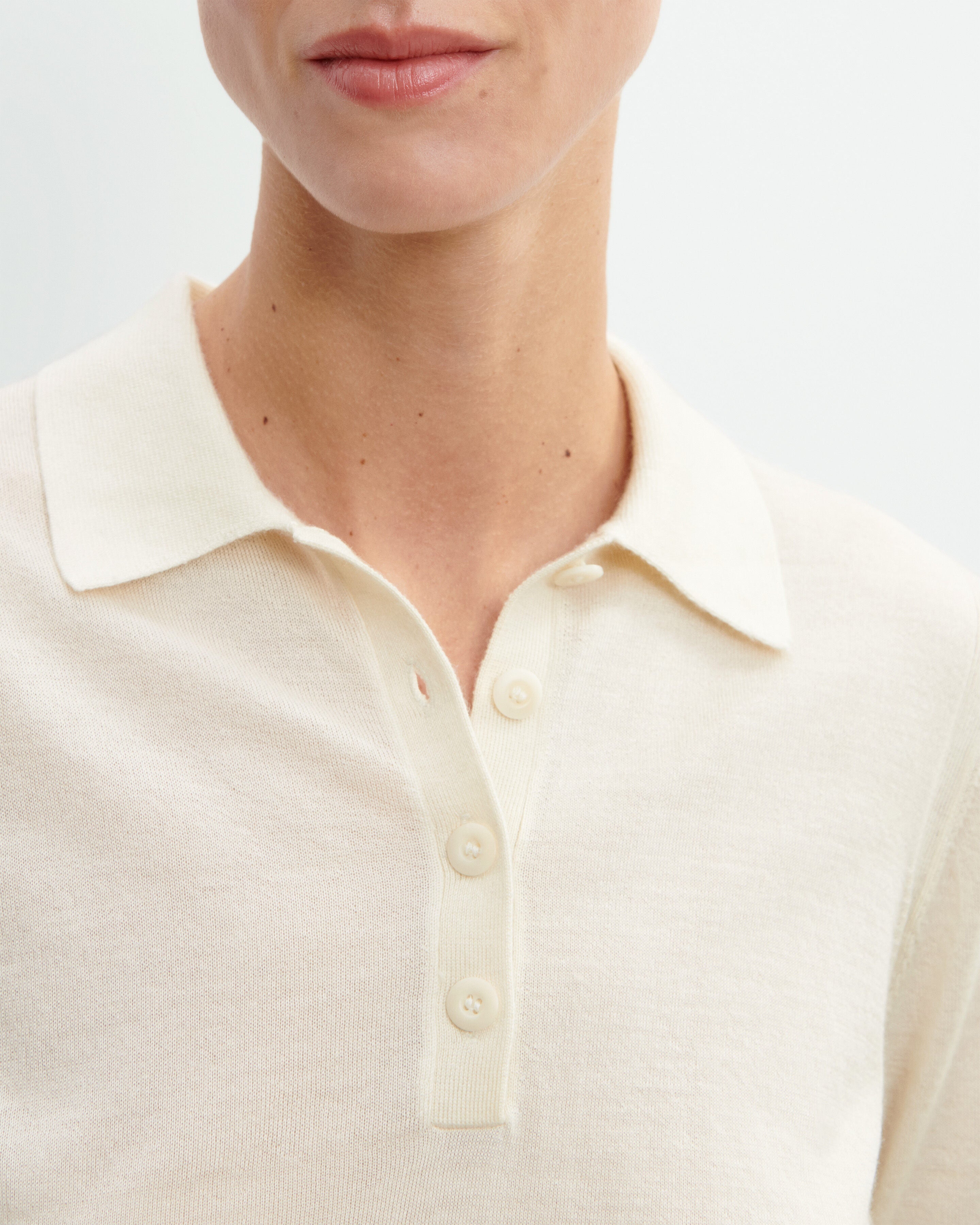 Polo ultrafin-NATUREL-70% cachemire 30% soie