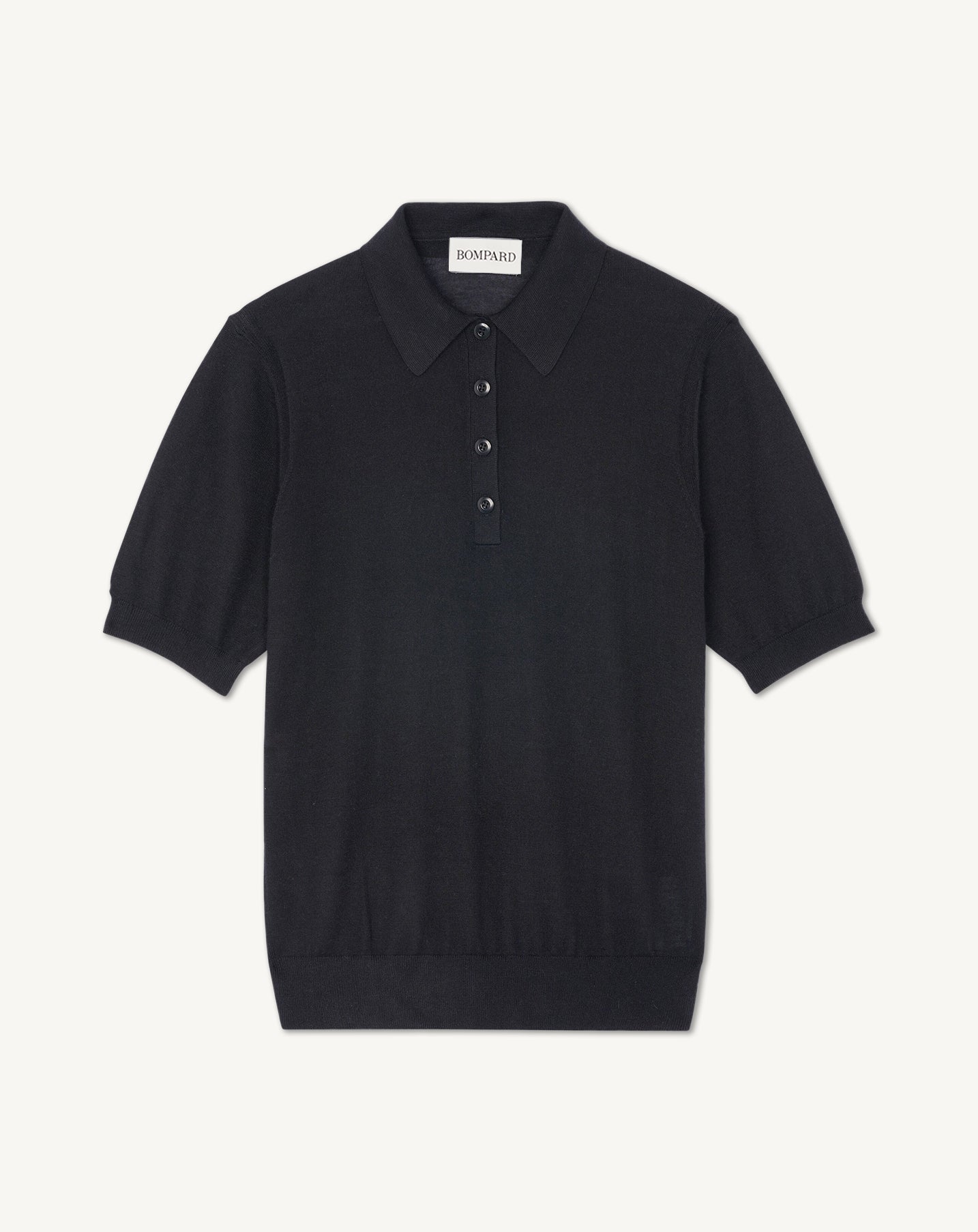 Polo ultrafin-NOIR-70% cachemire 30% soie
